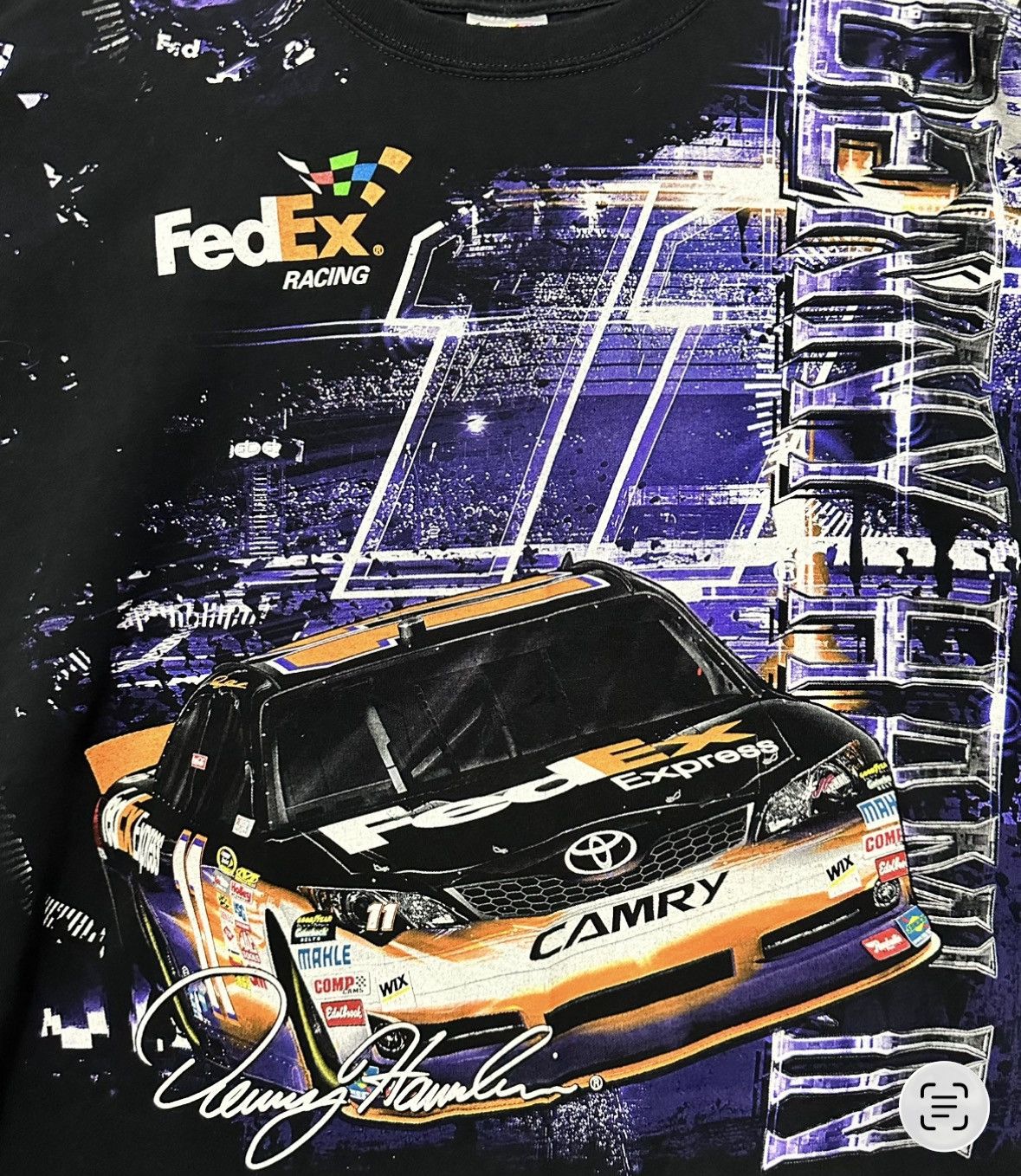 NASCAR NASCAR Denny Hamlin FedEx Race Car Shirt Size US XL / EU 56 / 4 - 4 Thumbnail