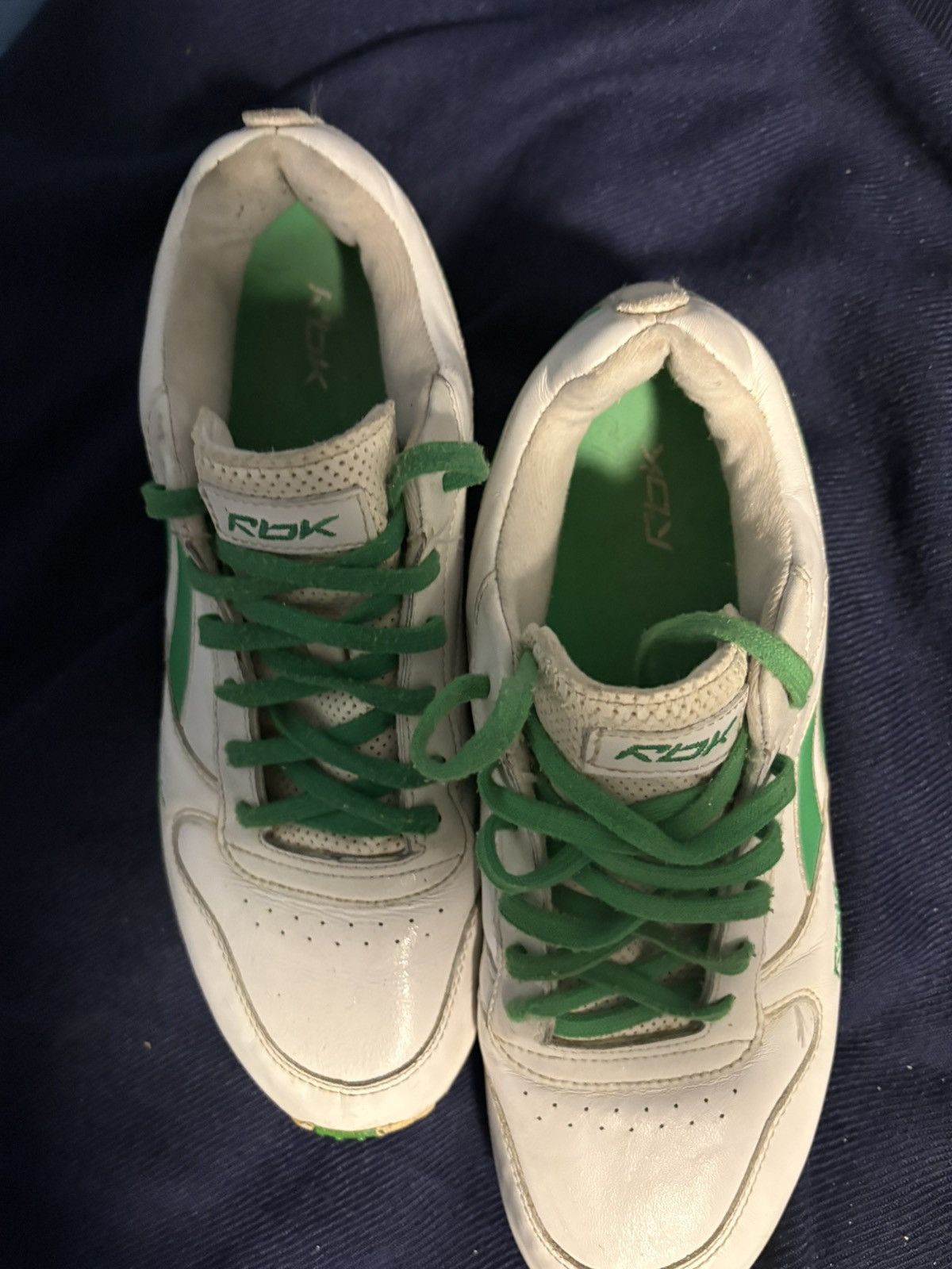 Reebok Reebok RBK RB 512 FLU White Green Men's Low Top Sneakers Size US 8.5 / EU 41-42 - 11 Thumbnail