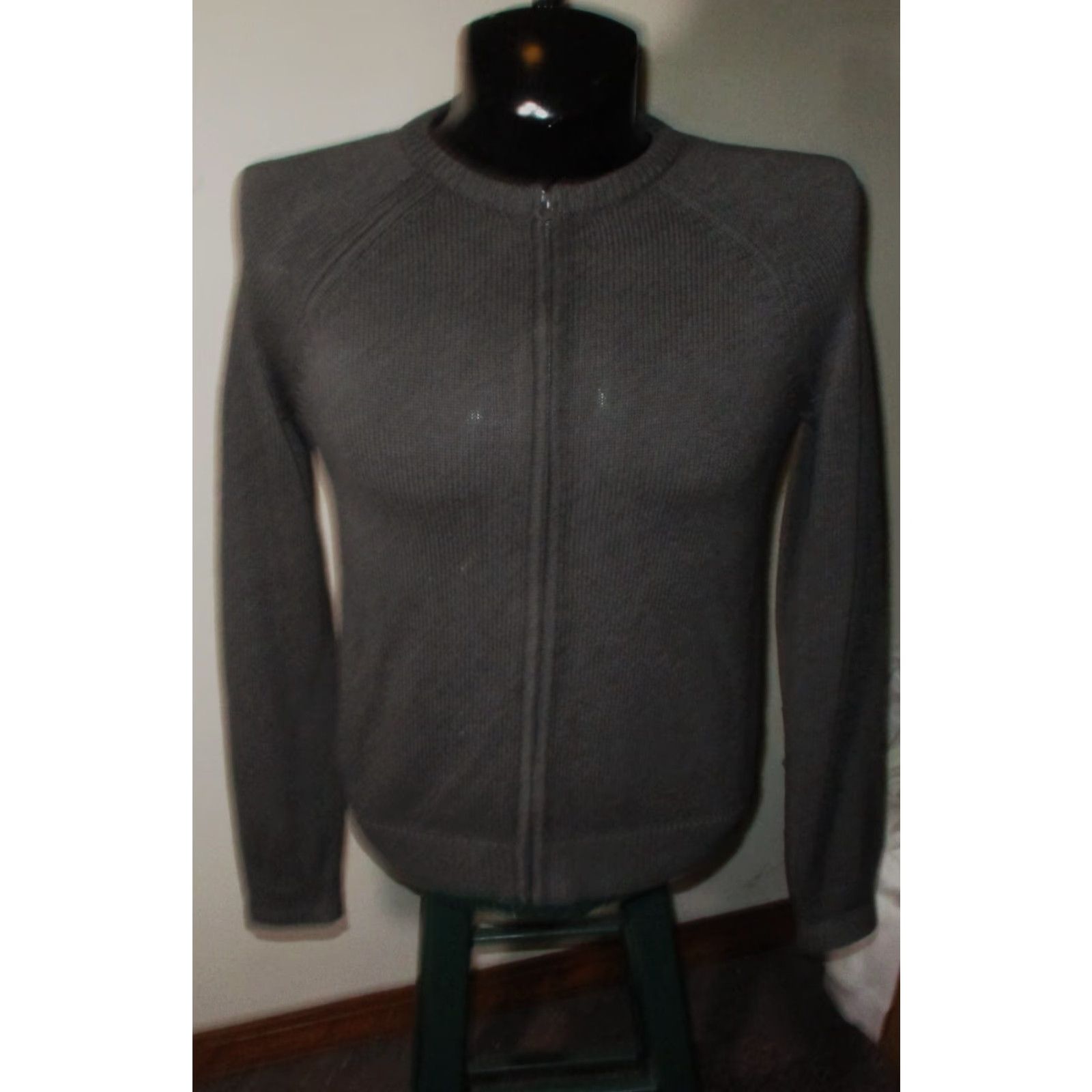 Lands' End LANDS'END Men’s Full Zip Sweater Shirt? Size US S / EU 44-46 / 1 - 2 Thumbnail