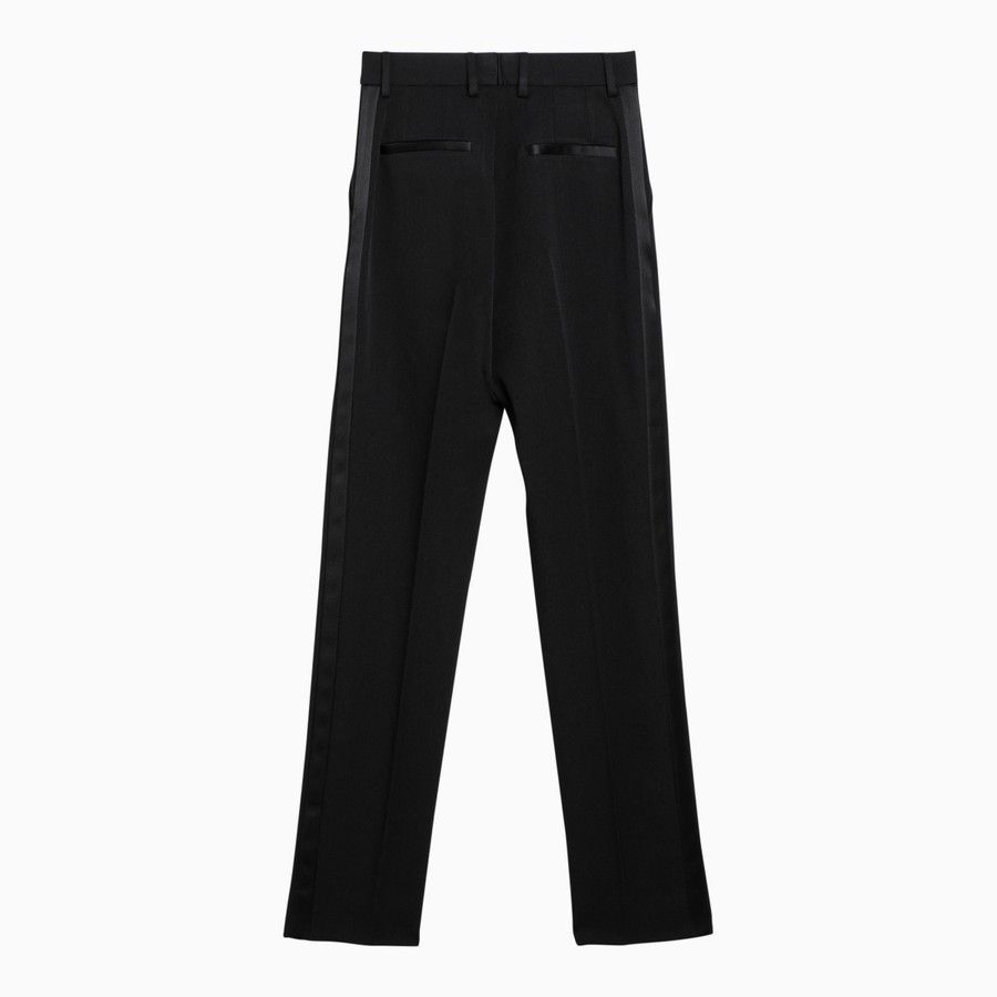 Dolce & Gabbana o1d2blof0824 Silk Trousers in Black Size 30" / US 8 / IT 44 - 2 Thumbnail