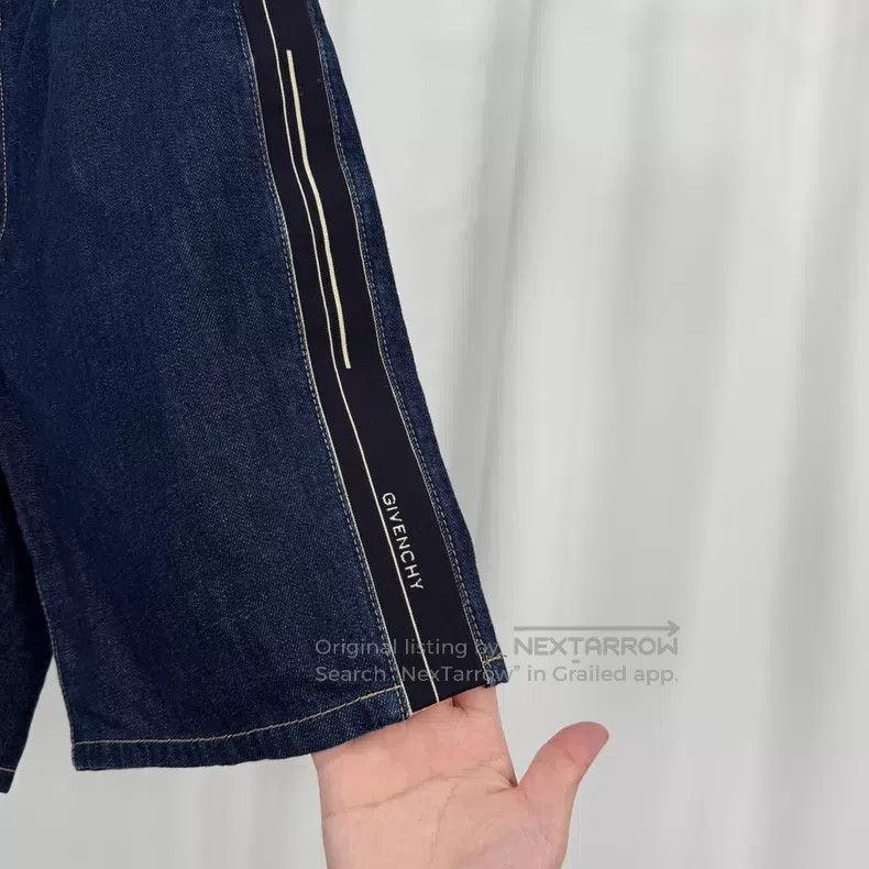 Givenchy Givenchy Side Letter Denim Shorts Size US 33 - 4 Thumbnail