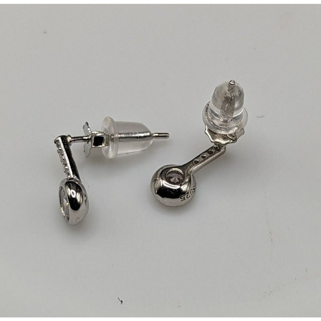 Other Stud Earrings Cubic Zirconia Rhodium Plated 925 Silver Size ONE SIZE - 4 Thumbnail