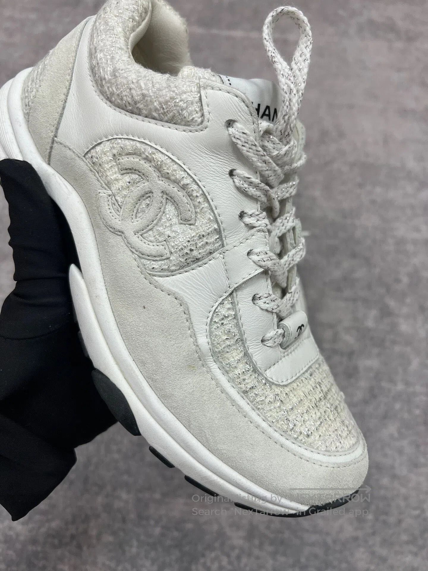 Chanel Chanel White Double C Athletic Sneakers. Size US 6 / IT 36 - 3 Thumbnail