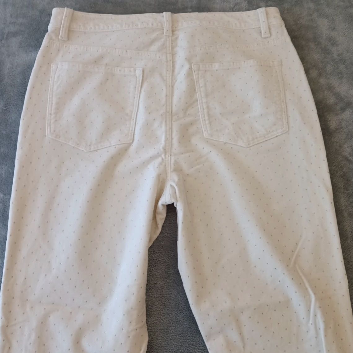Talbots VINTAGE Talbots Velveteen Pants Womens Size 12 Beige Polka Dot Straight Leg Chino 33x29 Size 34" / US 12 / IT 48 - 7 Thumbnail