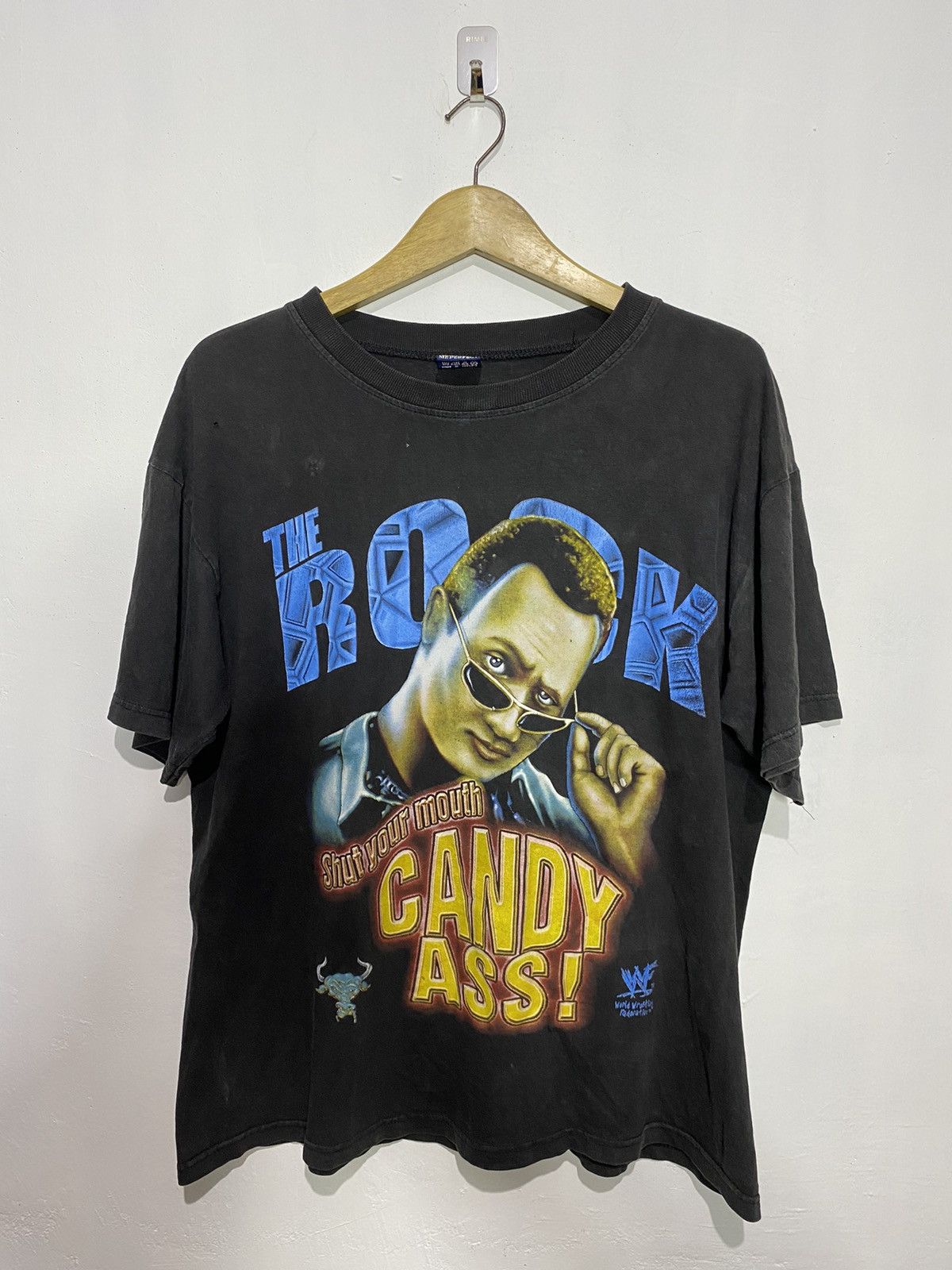 Vintage Vintage The Rock Candy ass! Rap tee print tshirts Size US L / EU 52-54 / 3 - 1 Thumbnail