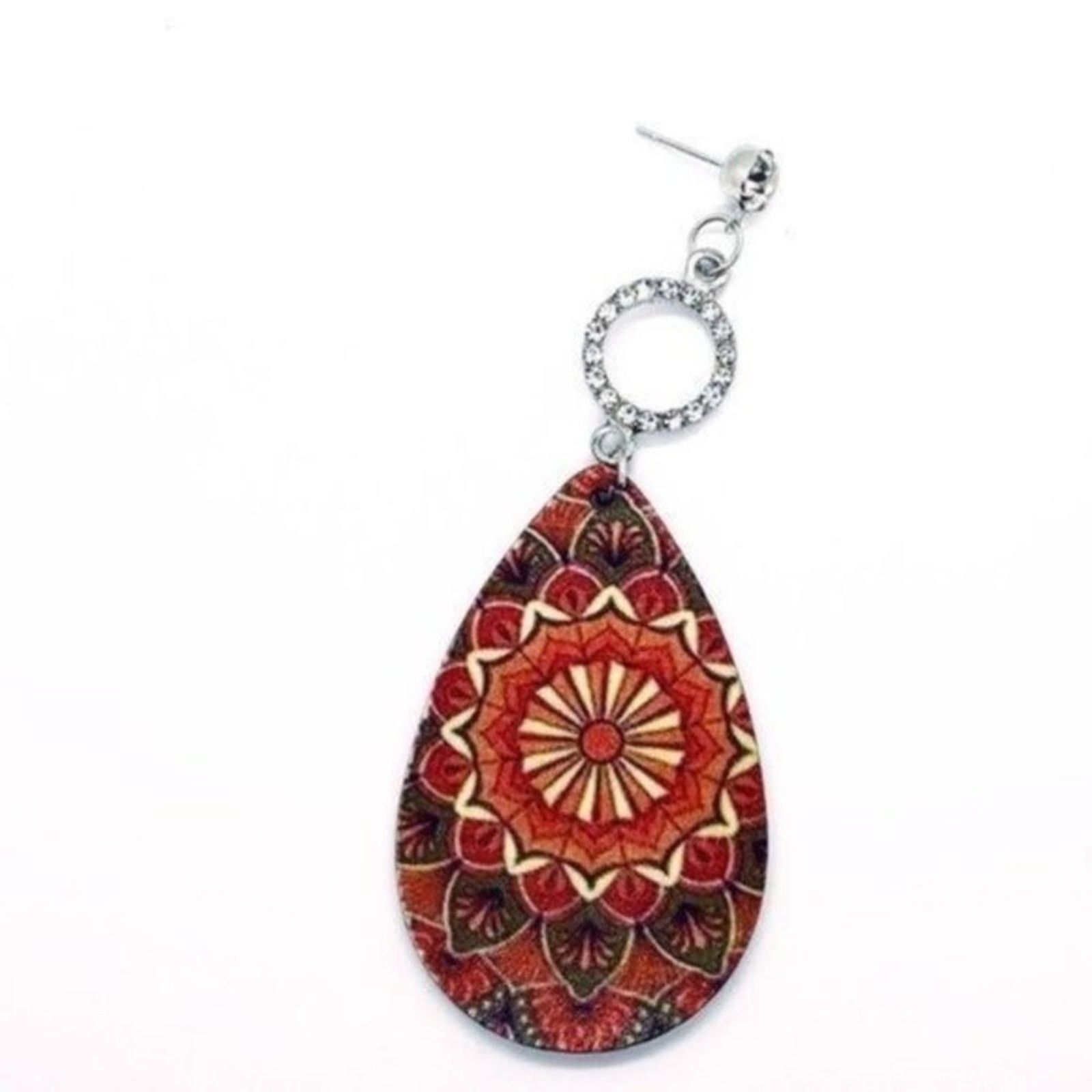 Other NWT Silver-Tone Rhinestone Painted Wood Dangle Earrings Size ONE SIZE - 5 Thumbnail