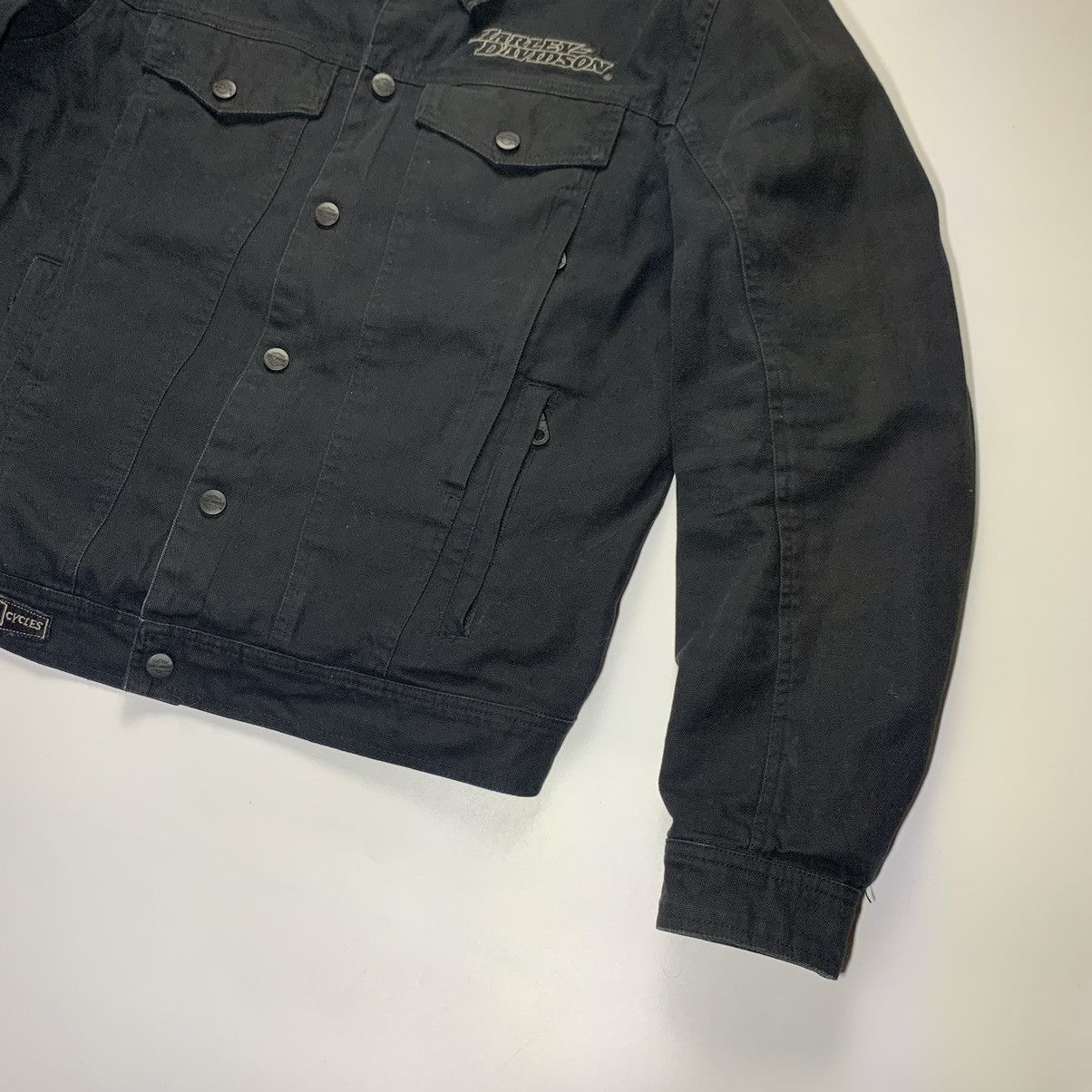 Other Vintage Harley Davidson Denim Jacket Big Logo Size US L / EU 52-54 / 3 - 3 Thumbnail
