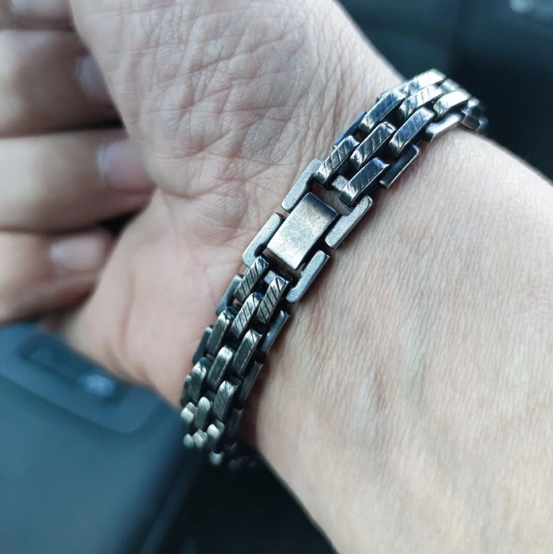 Other Punk Retro Link Chain Bracelet Wide Bangles Gift For Him Size ONE SIZE - 1 Thumbnail