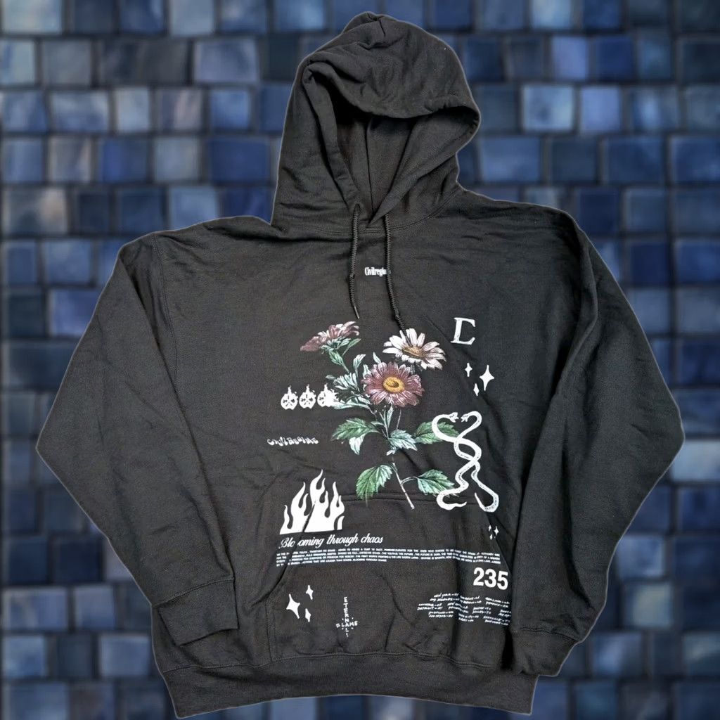 Vintage Civil Regime Hoodie Mens Large Black Floral Limited Edition #235/500 Pullover Crew Neck Pockets All Seasons Knit Cotton Blend Polyester Baggy? Size US L / EU 52-54 / 3 - 1 Thumbnail