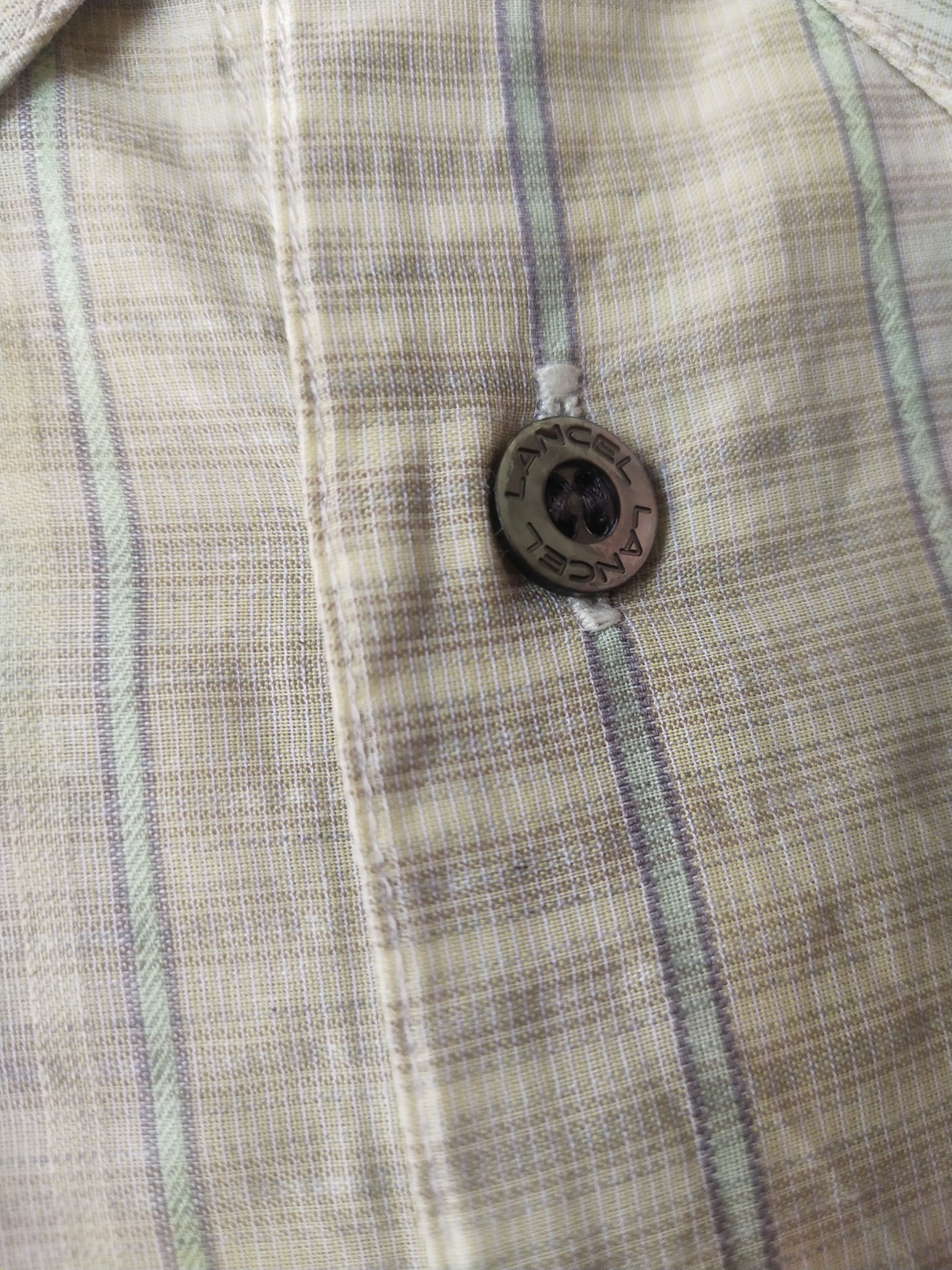 Lancel Vintage 90s Lancel Paris Striped Cotton Shirt Made In Japan Size US L / EU 52-54 / 3 - 4 Thumbnail