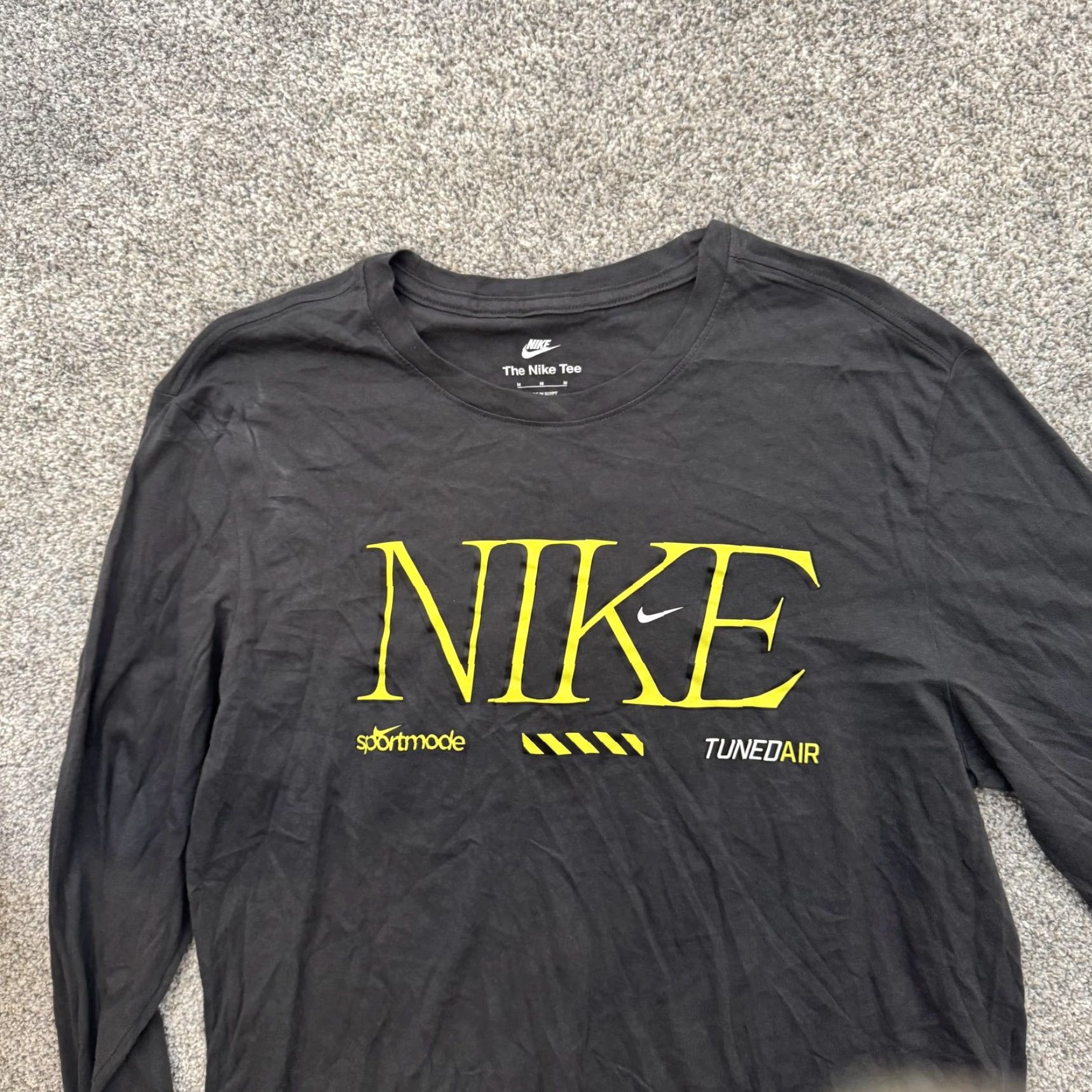 Nike VINTAGE not applicable, so: Nike Shirt Men Medium Black Yellow Sportmode Tuned Air Graphic Tee Streetwear Size US M / EU 48-50 / 2 - 5 Thumbnail