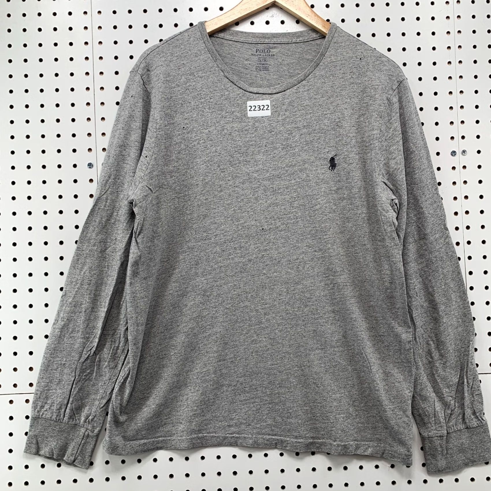 Polo Ralph Lauren Polo Ralph Lauren Shirt Mens Large Gray Black Pony Long Sleeve 20x28 Size US L / EU 52-54 / 3 - 7 Thumbnail