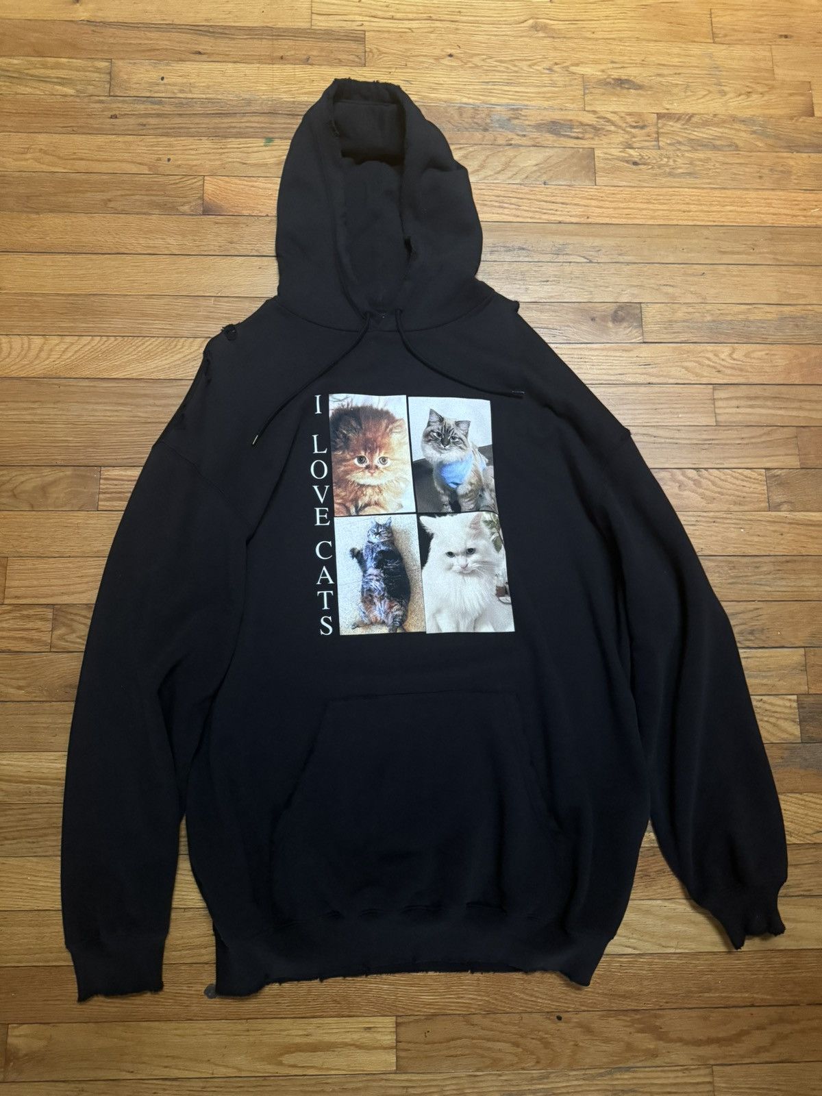 Balenciaga I Love Cats Hoodie Women Balenciaga I Love Cats