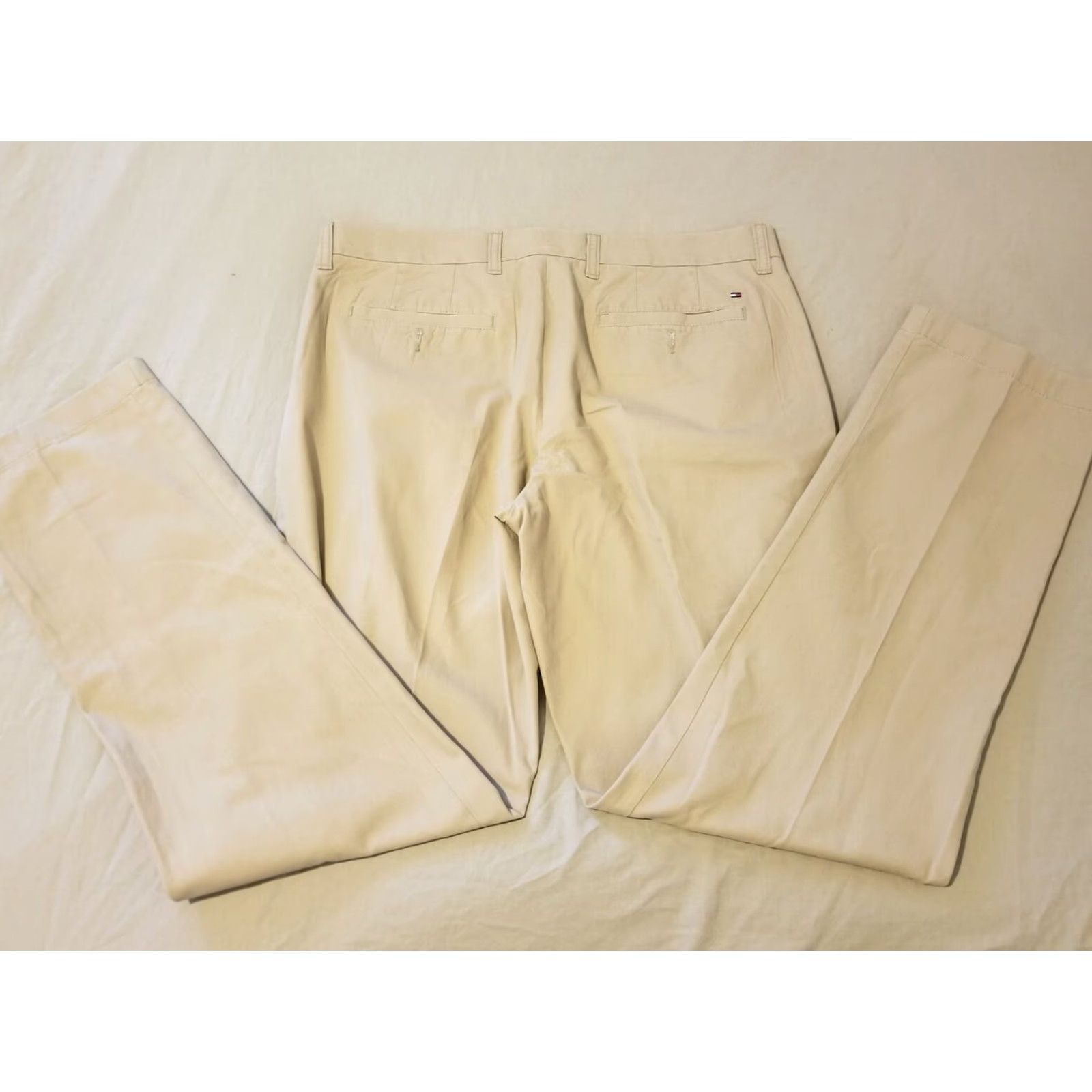 Tommy Hilfiger Tommy Hilfiger Khaki Chino PANTS 34x32 Cotton Slack Beige Mens Tailored Trousers Regular Inseam 32 Size US 34 / EU 50 - 2 Thumbnail