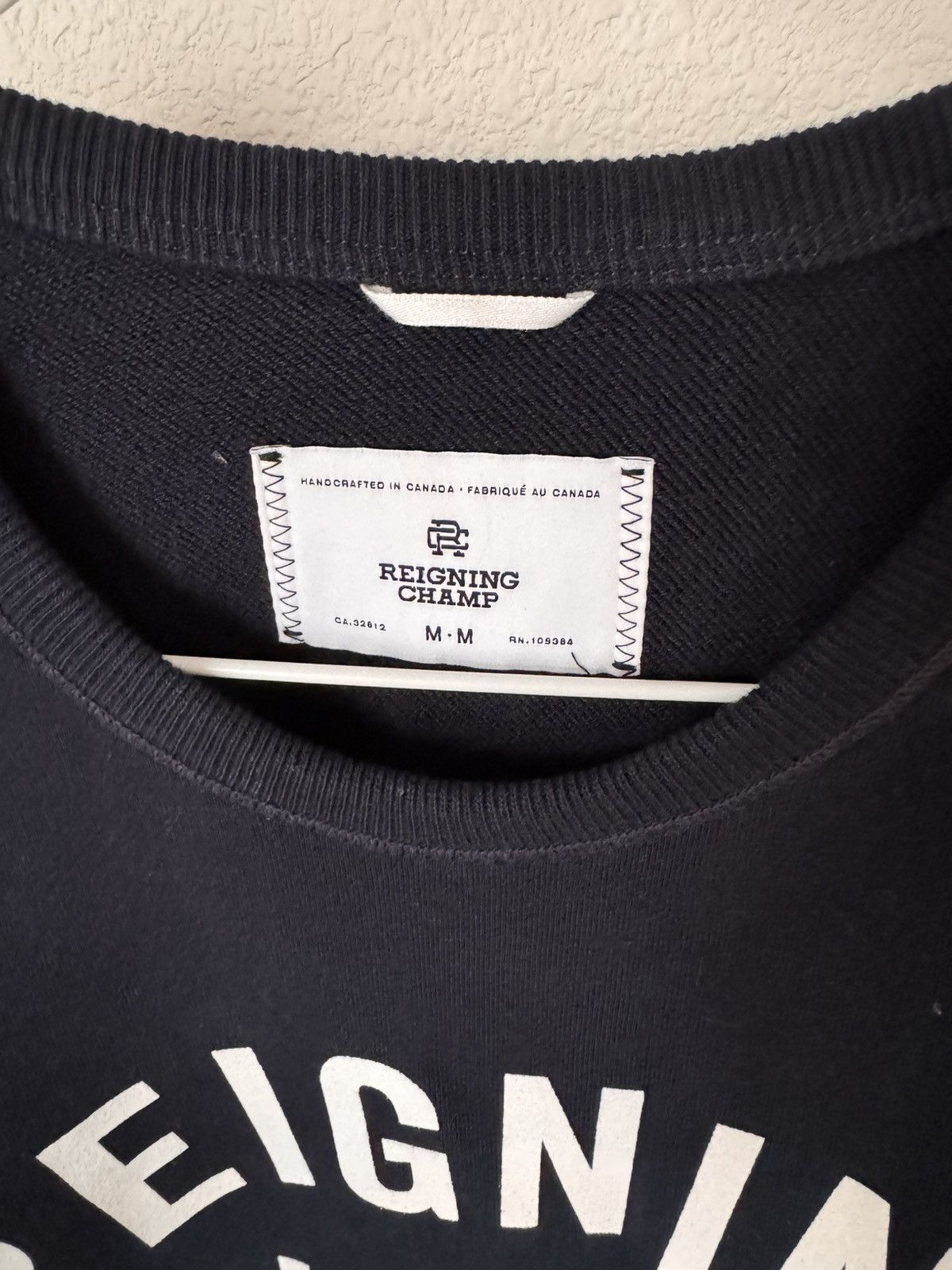Reigning Champ Reigning Champ Sweatshirt with Logo in Navy (M) Size US M / EU 48-50 / 2 - 3 Thumbnail
