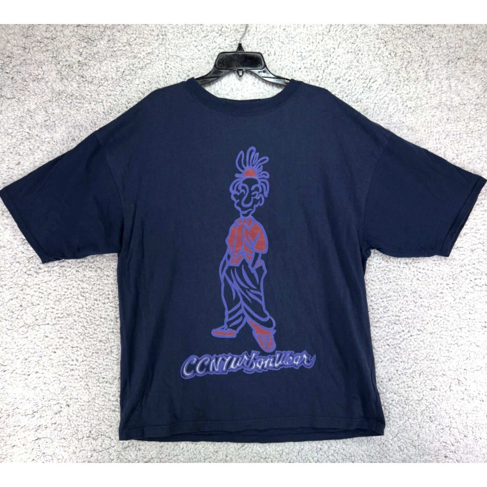 Doublet VINTAGE CCNY T-Shirt Men 2XL Blue 90s Hip Hop Rapper Double-Sided Graphic Print Urban Wear Mens Shirt Size US XXL / EU 58 / 5 - 2 Thumbnail