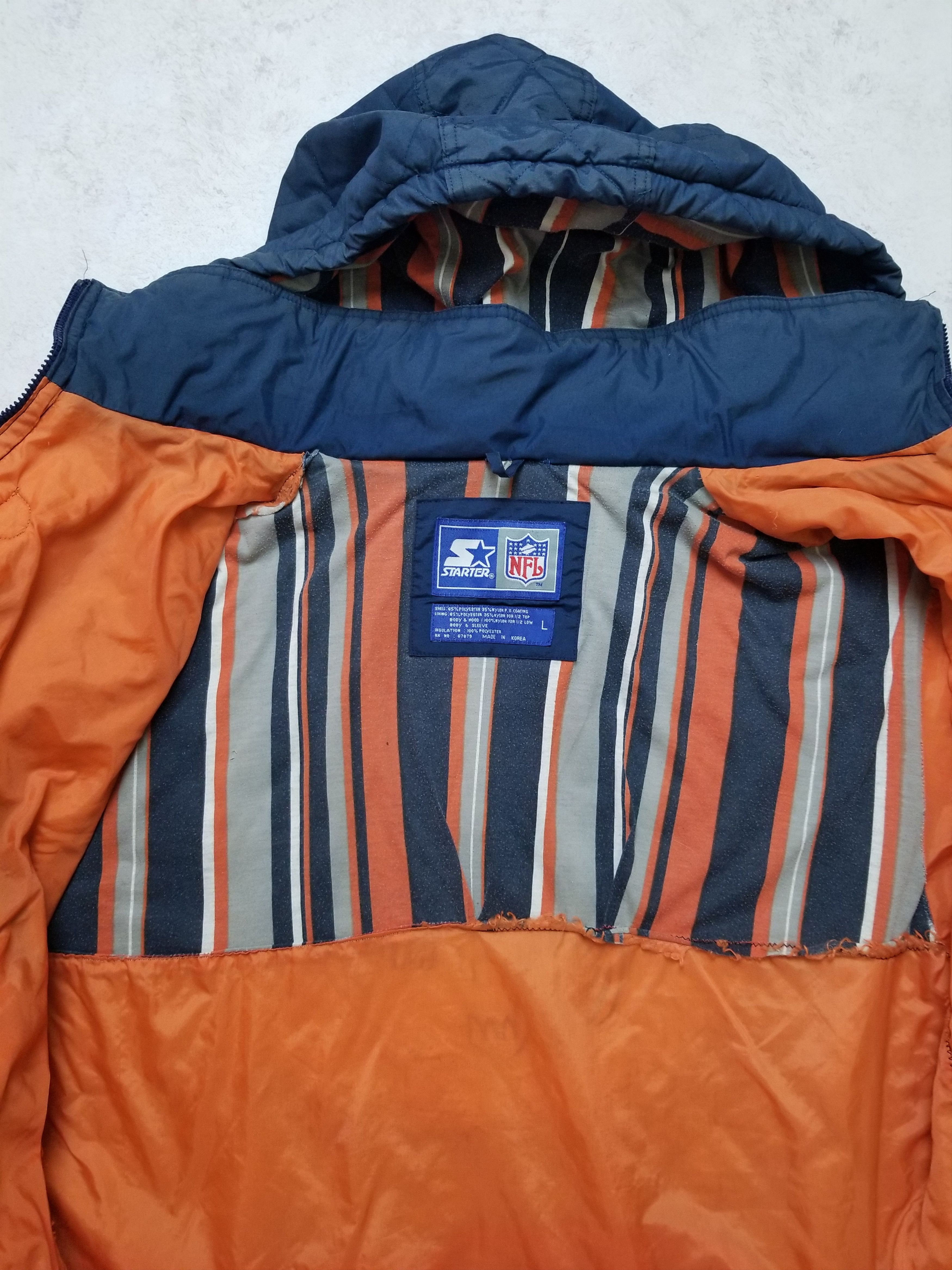 Starter Vintage Starter NFL Chicago Bears Parka Long Jacket Defects Size US L / EU 52-54 / 3 - 7 Thumbnail