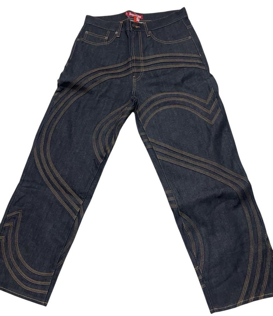 Supreme Supreme S Logo Rigid Baggy Jean Indigo | Grailed