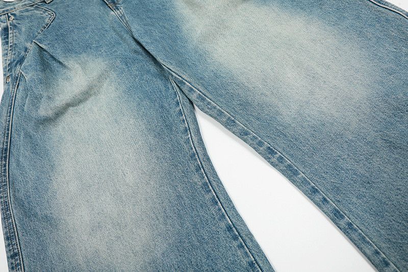 Jean American retro washed distressed jeans for men Size US 32 / EU 48 - 6 Thumbnail