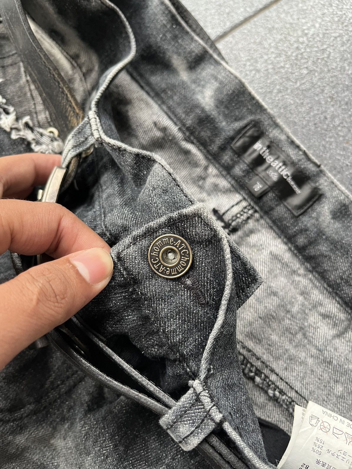 14th Addiction 🇯🇵Vtg y2k In The Attic Homme smoke distressed Jeans pats 🇯🇵 Size US 32 / EU 48 - 9 Thumbnail