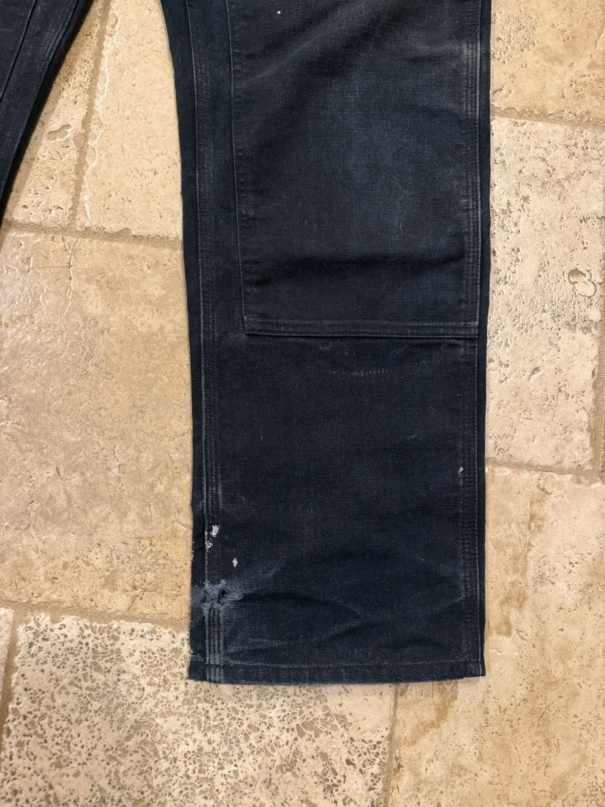 Carhartt Vintage Carhartt Carpenter Double Knees Distress Black Pants Size US 36 / EU 52 - 2 Thumbnail