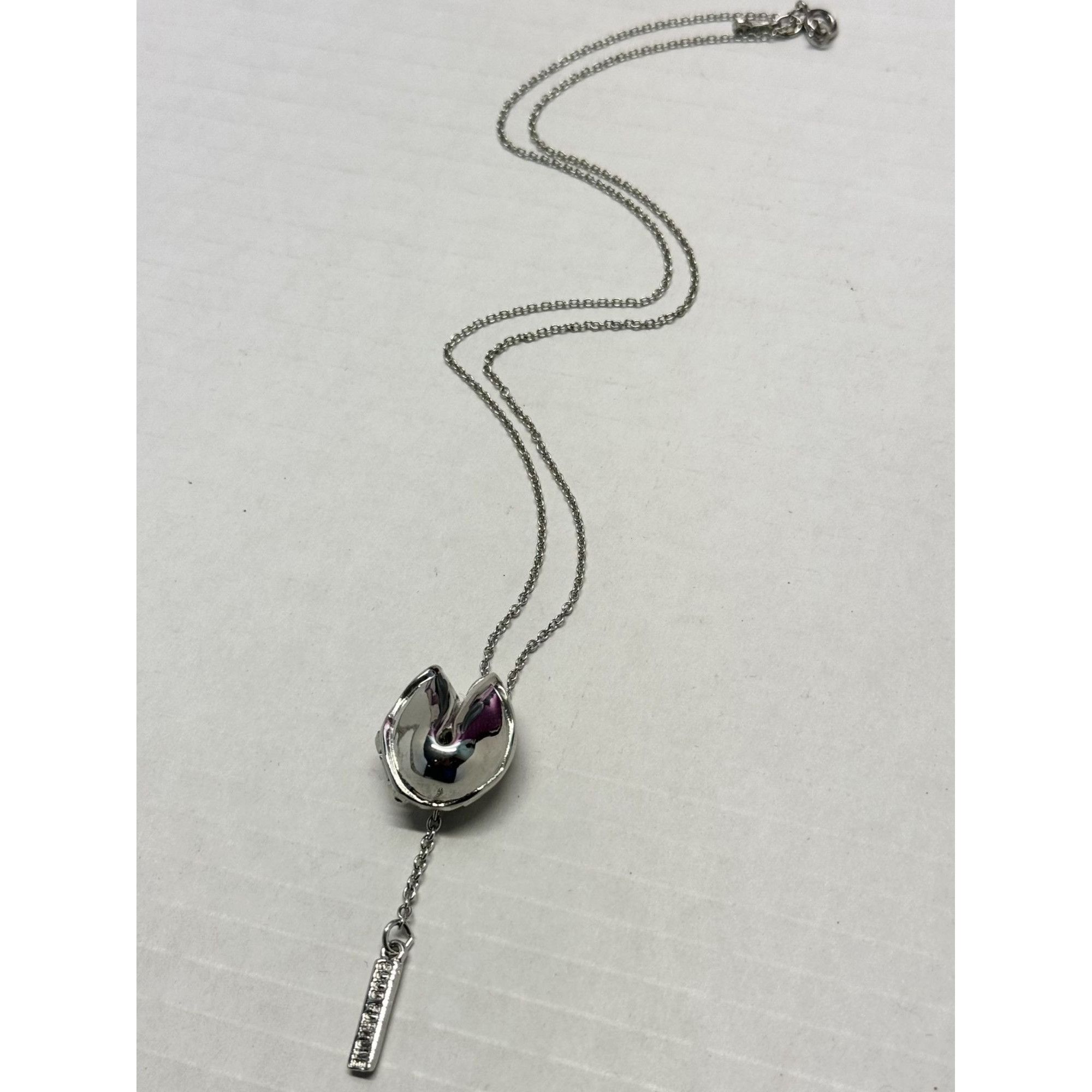 Other New Silver Fortune Cookie Necklace Size ONE SIZE - 3 Thumbnail