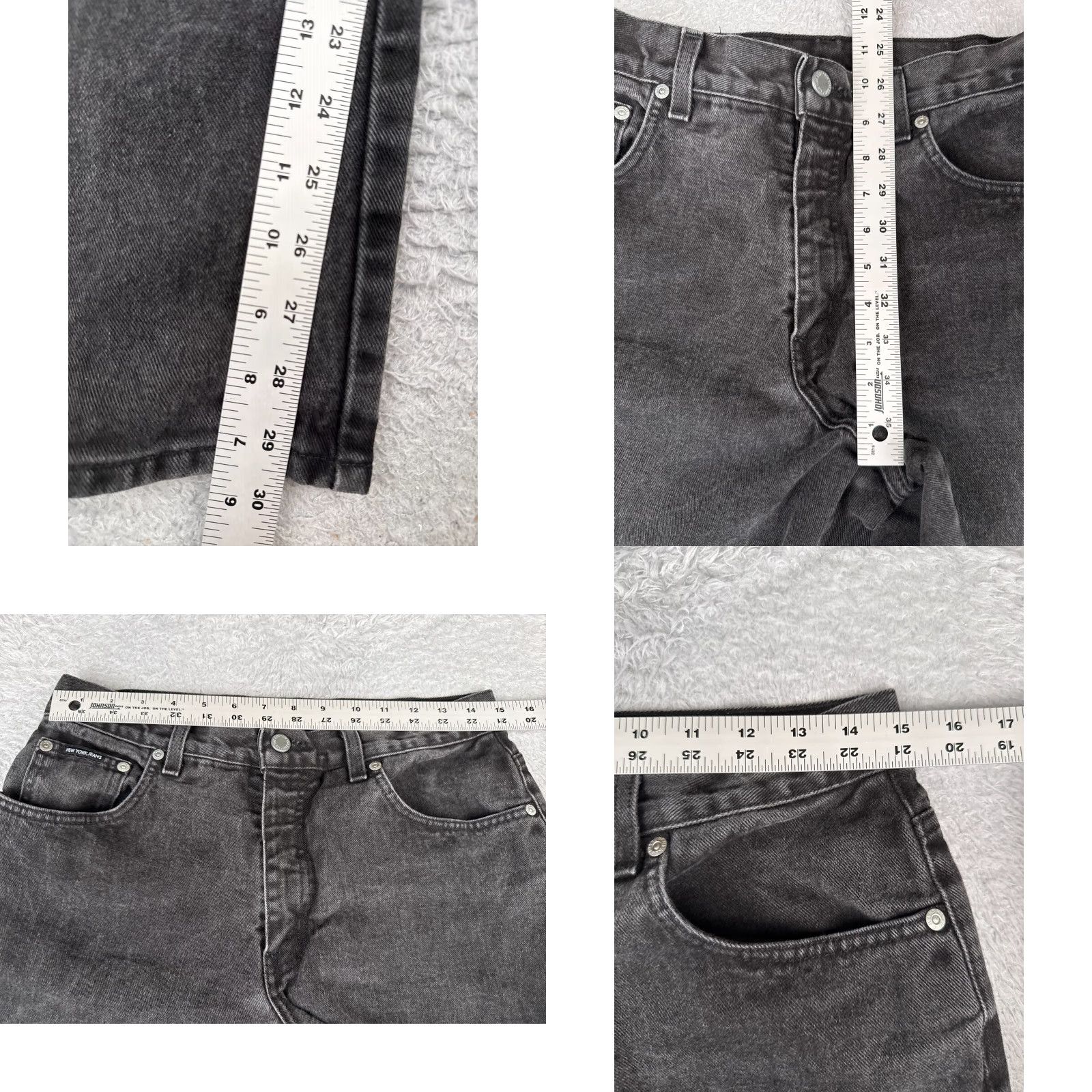 Sea New York New York Jeans Women's Bootcut Jeans 12 Black High Rise 100% Cotton Stretch Made in Canada Size 34" / US 12 / IT 48 - 8 Thumbnail