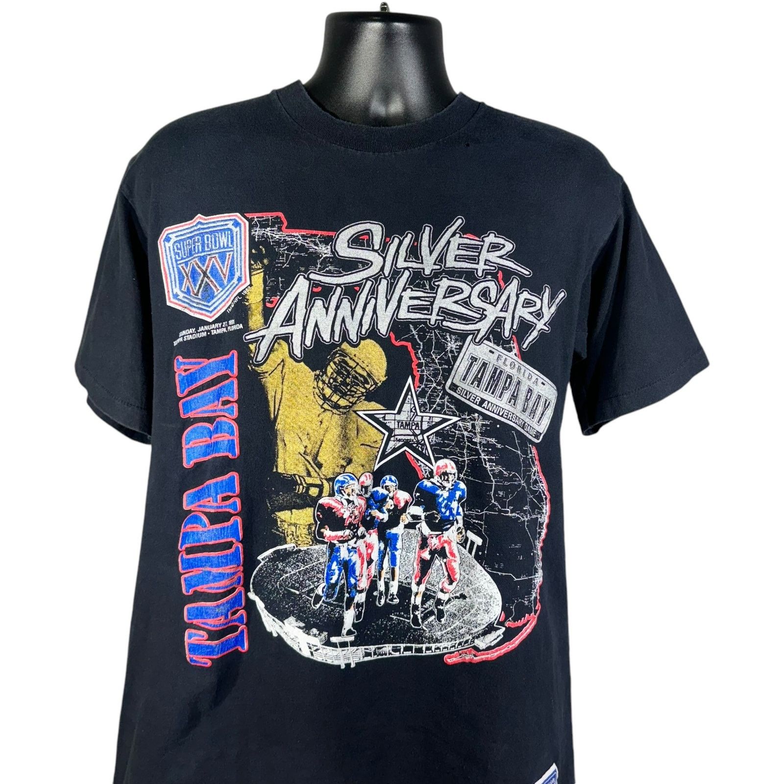Nutmeg Vintage Nutmeg Super Bowl XXV Tampa Bay NFL Tee Size US L / EU 52-54 / 3 - 2 Thumbnail
