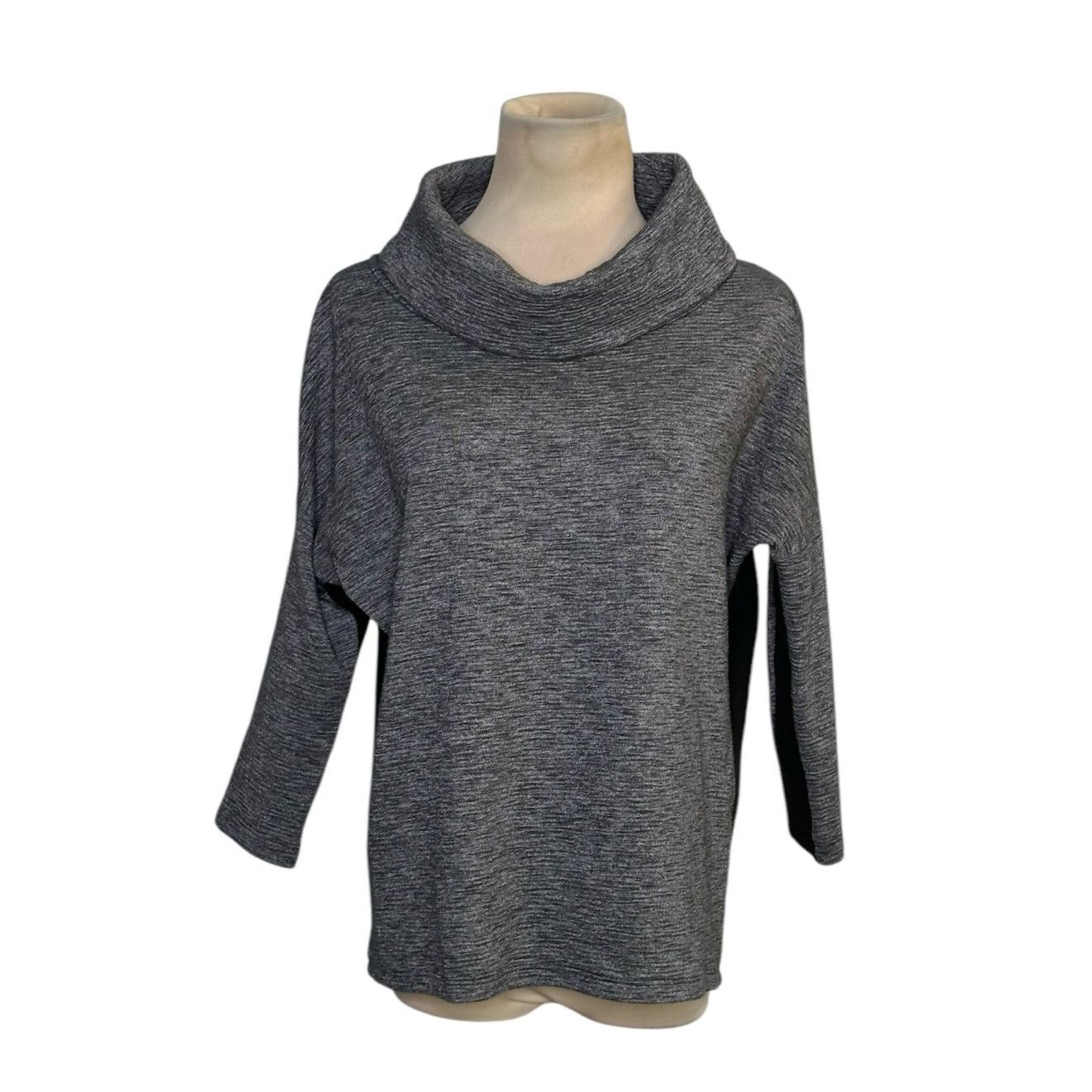 Armani Exchange Armani Exchange gray black cowl neck sweatshirt size Small Size S / US 4 / IT 40 - 1 Thumbnail