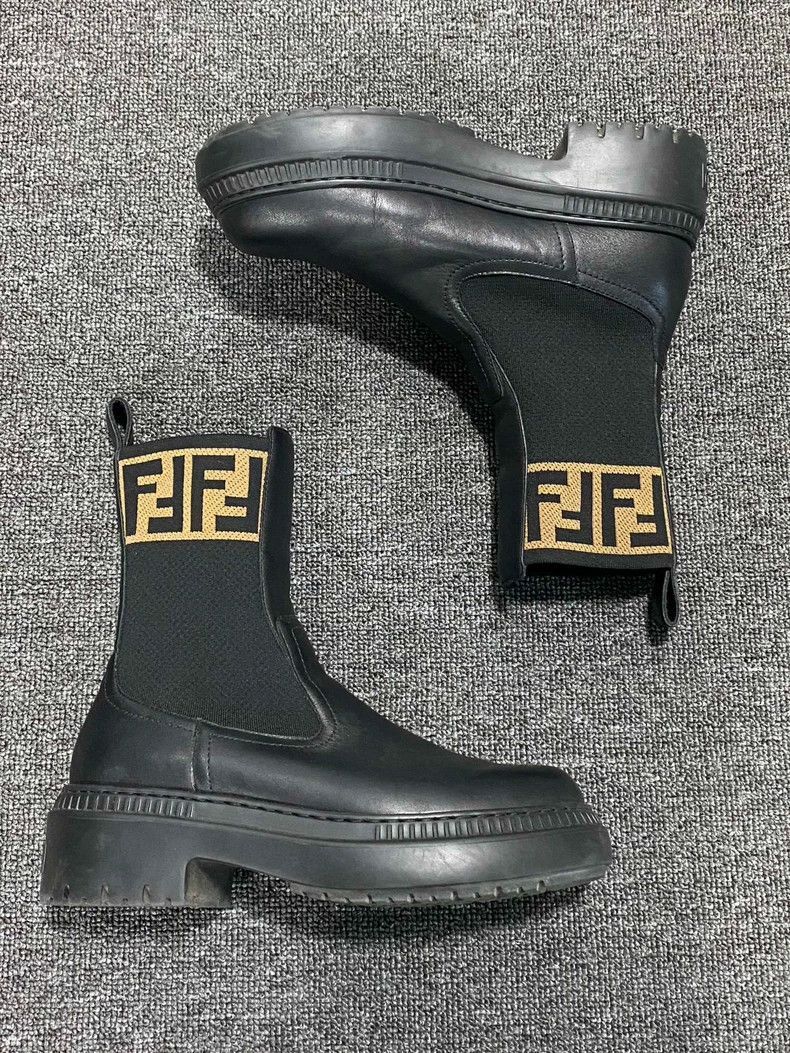 Fendi Classic Fendi Short Boots with Logo Design Size US 6 / IT 36 - 3 Thumbnail