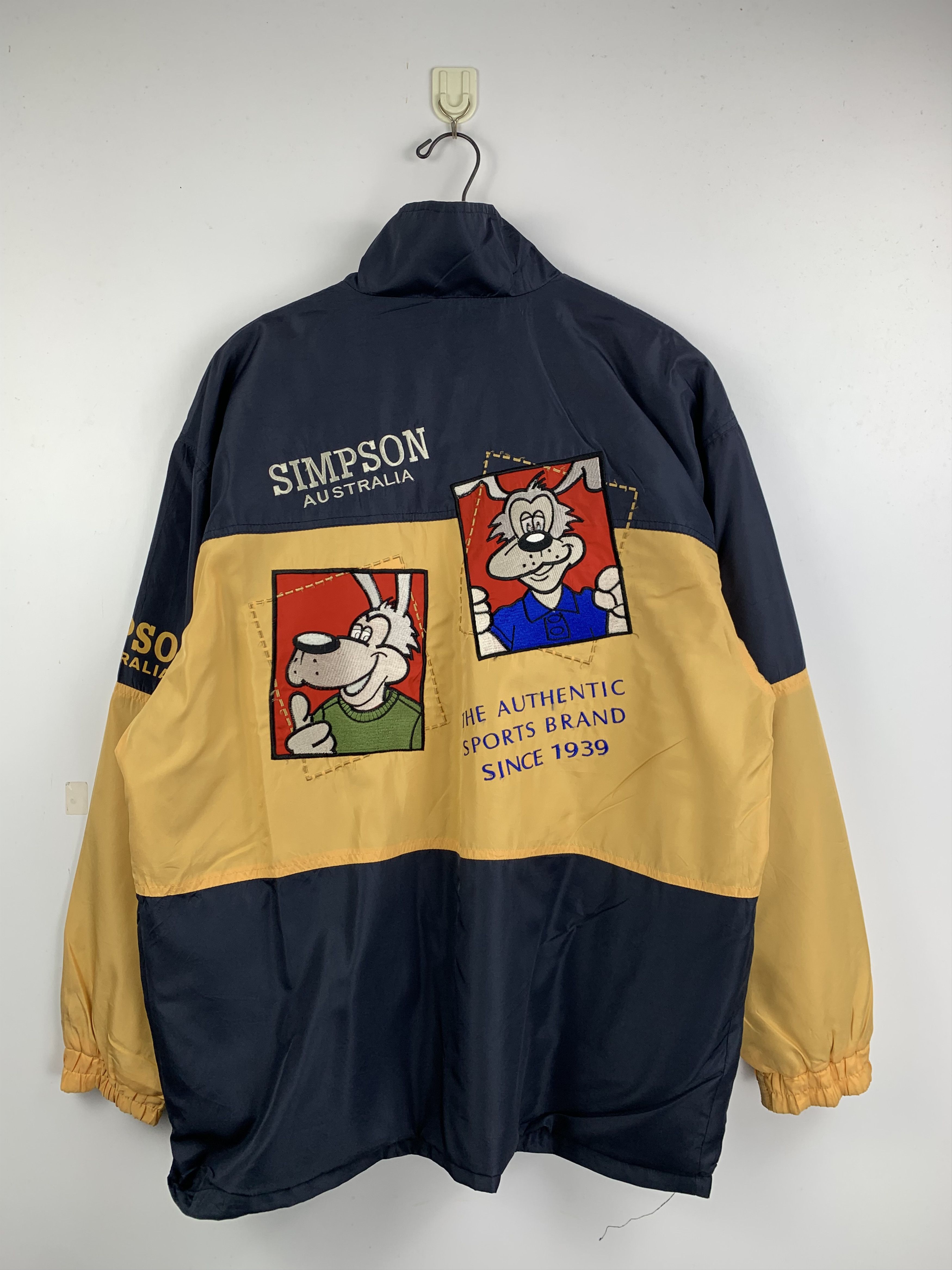 The Simpsons Vintage 80s Simpson Australia Sport Racing Jacket J1649 Size US XL / EU 56 / 4 - 1 Thumbnail