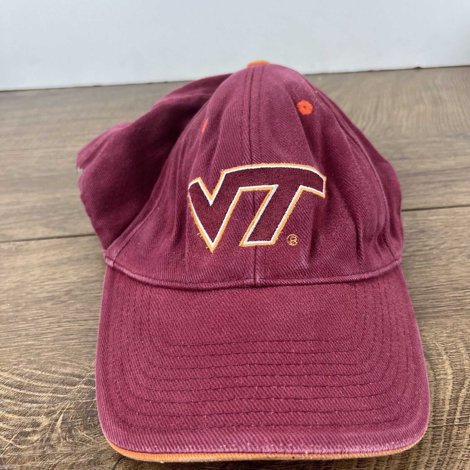 Other Virginia Tech Hokies Hat VT Tech Hokies Adjustable Hat Red H Size ONE SIZE - 4 Thumbnail