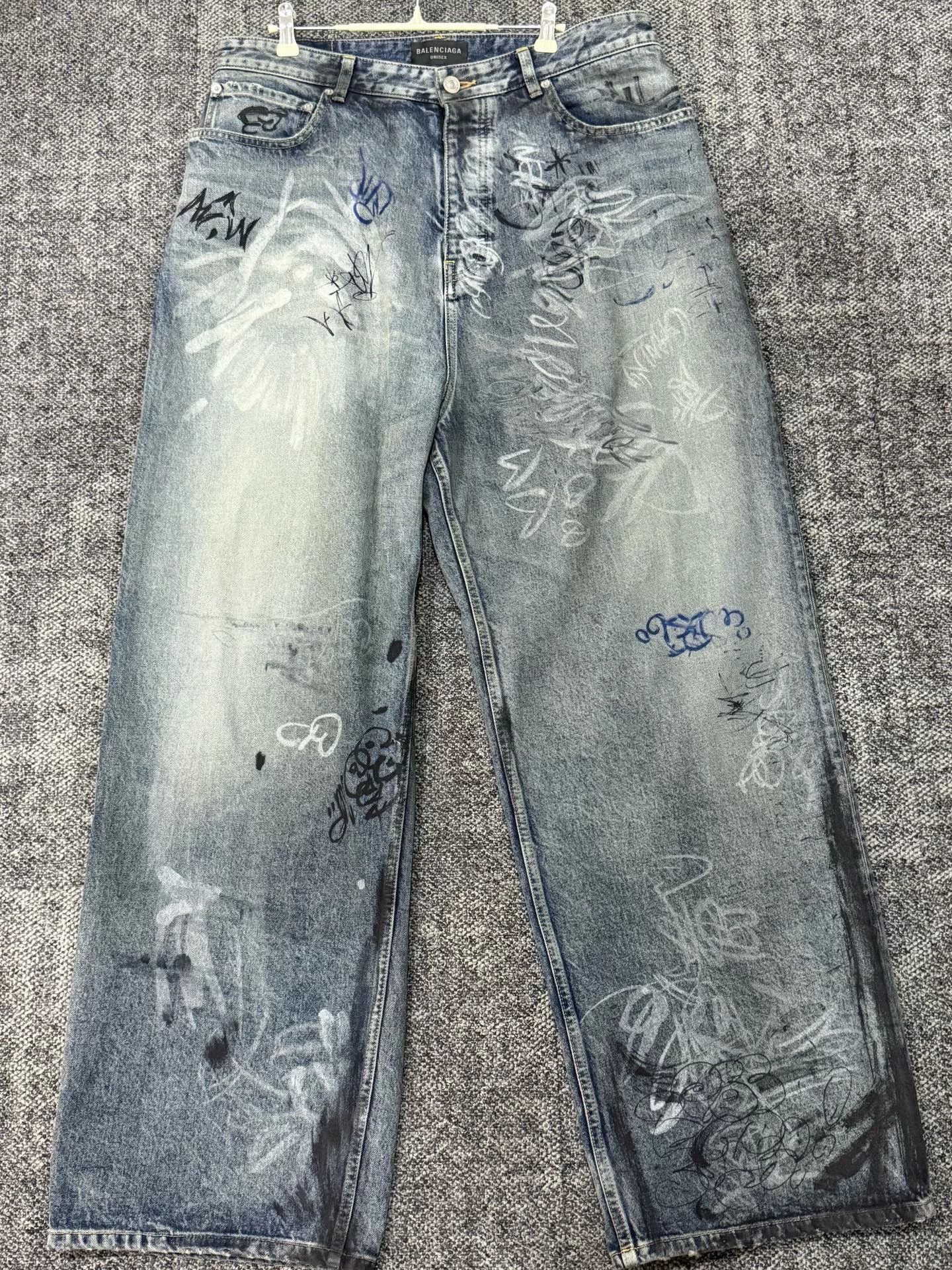 Balenciaga Unisex Graffiti Jeans