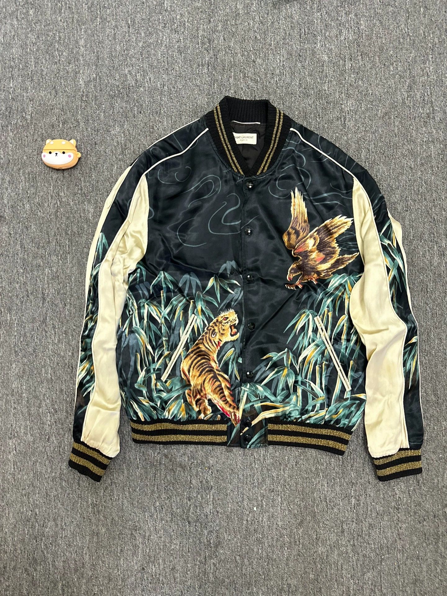 Saint Laurent Paris Saint Laurent Paris Tiger Eagle Silk Jacket Size US L / EU 52-54 / 3 - 1 Thumbnail