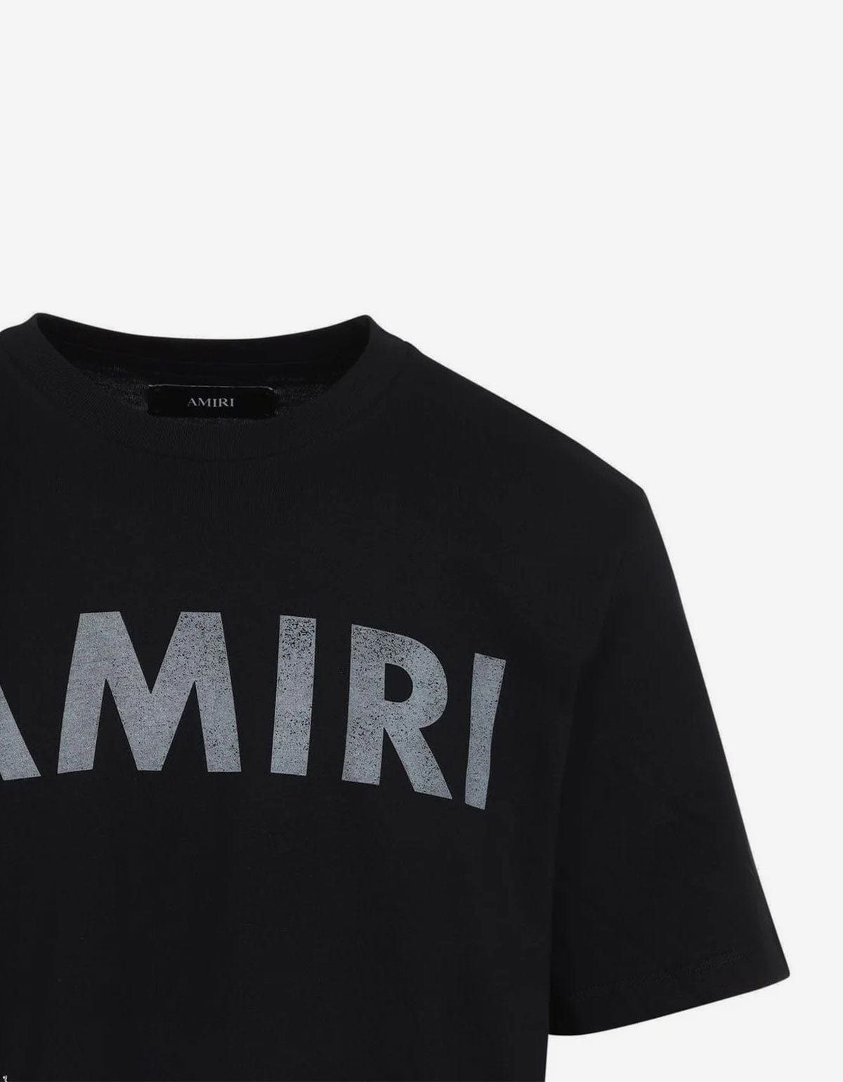 Amiri Amiri Black Stencil Logo T-Shirt | Grailed