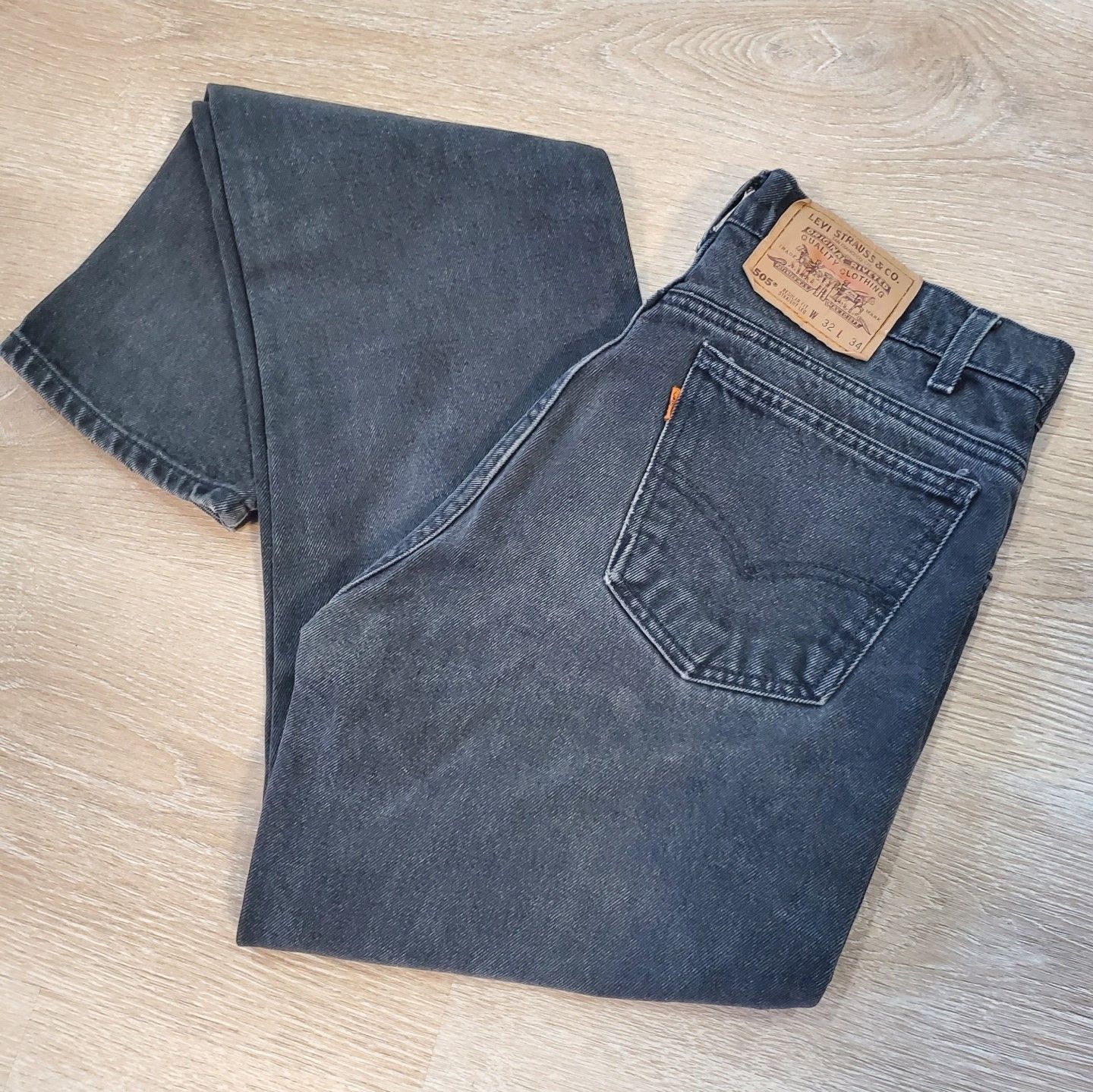 Levi's Vintage Clothing Vtg 1995 Levi’s 505 Orange Tab Jeans Straight Leg Distressed Size US 32 / EU 48 - 2 Thumbnail