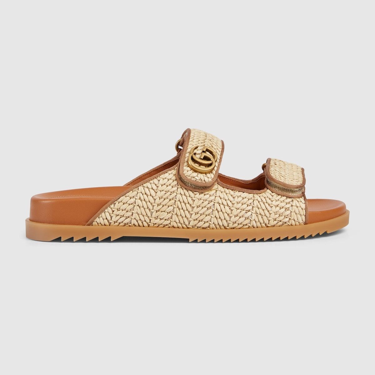 Gucci oc11z1025 Sandals With Double G in Beige Size US 5.5 / IT 35.5 - 1 Thumbnail