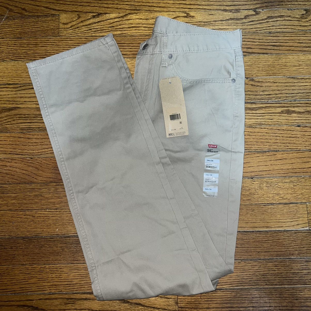 Levi's Brand New Levi’s 514 Straight Leg Pant Khaki Size: 34 X 36 Size US 34 / EU 50 - 2 Thumbnail