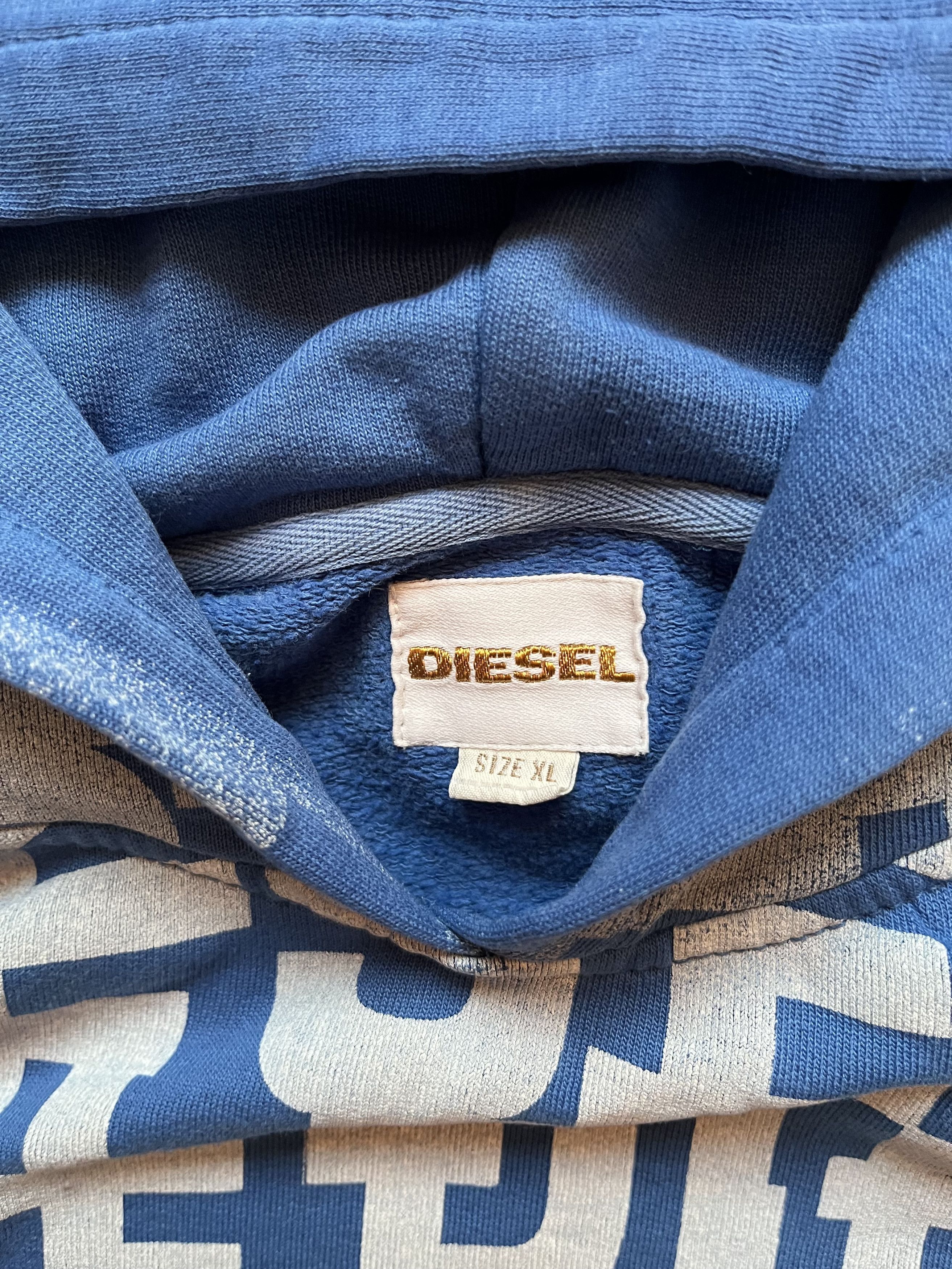 Diesel Share Vintage Diesel 90's Overprinted Big Logo Blue Hoodie Size US M / EU 48-50 / 2 - 3 Thumbnail