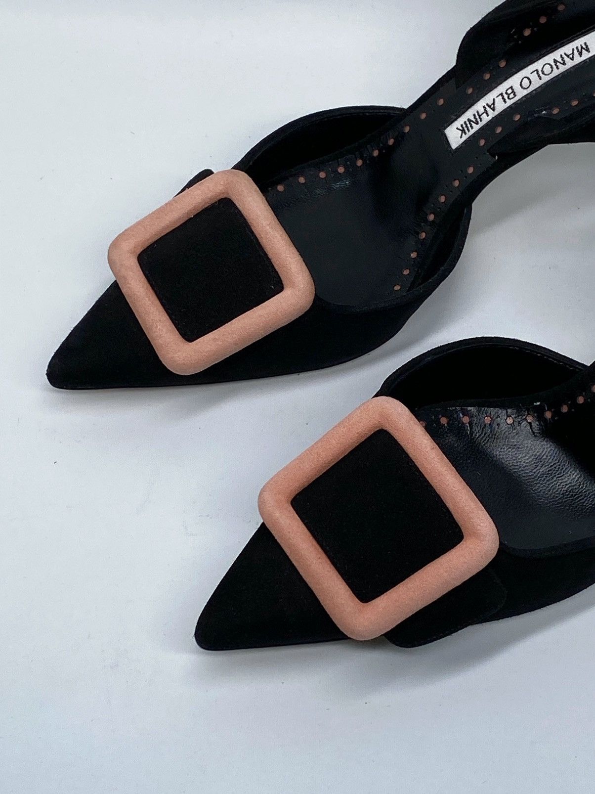 Manolo Blahnik Manolo Blahnik Maysli Suede Buckle Slingback Pumps size 36 Size US 6 / IT 36 - 7 Thumbnail
