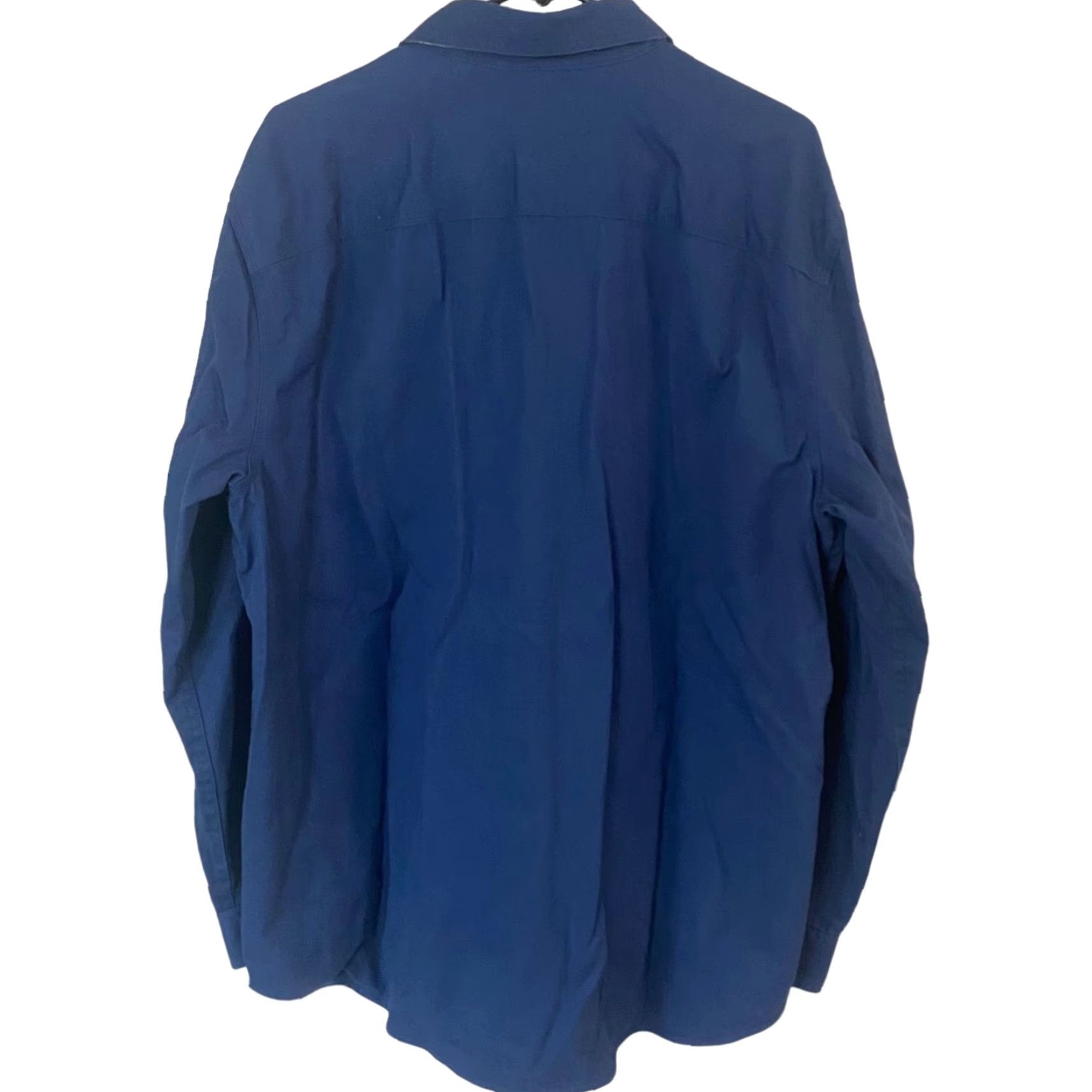 Vintage L.L. Bean Button-Up Work Shirt Shacket Mens Large Blue Plaid Lined Heavyweight Cotton Flannel Shirt Jacket Size US L / EU 52-54 / 3 - 3 Thumbnail