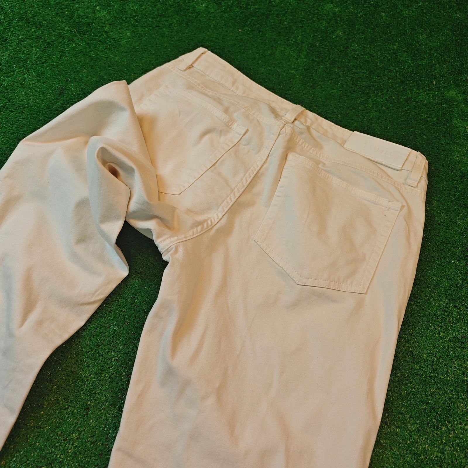 Acne Studios Acne Jeans Womens 31x32 White Flex & Satin straight trousers Size 31" - 4 Thumbnail