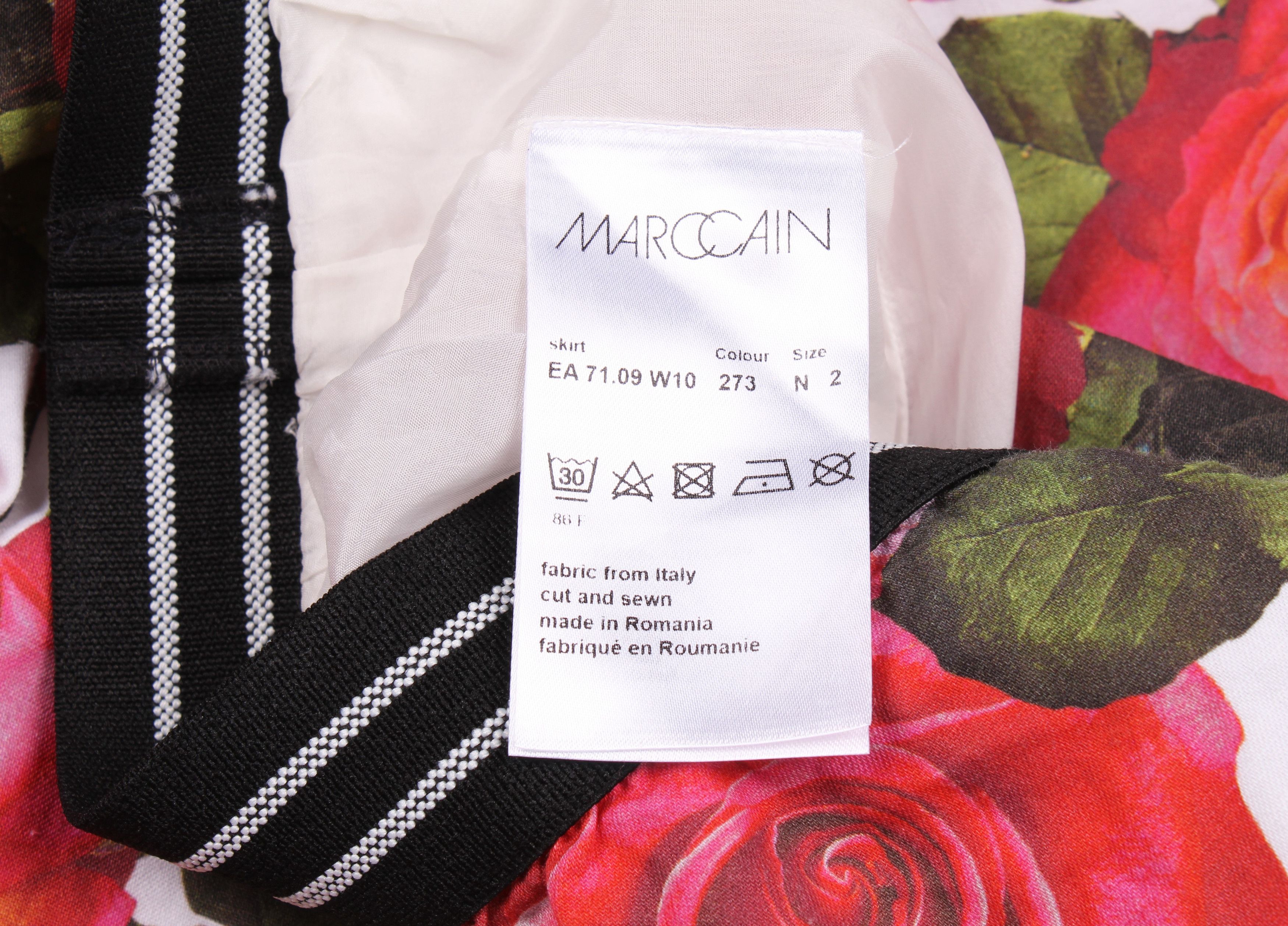 Other Marc Cain Floral Roses Pleated Skirt Size 30" / US 8 / IT 44 - 6 Thumbnail