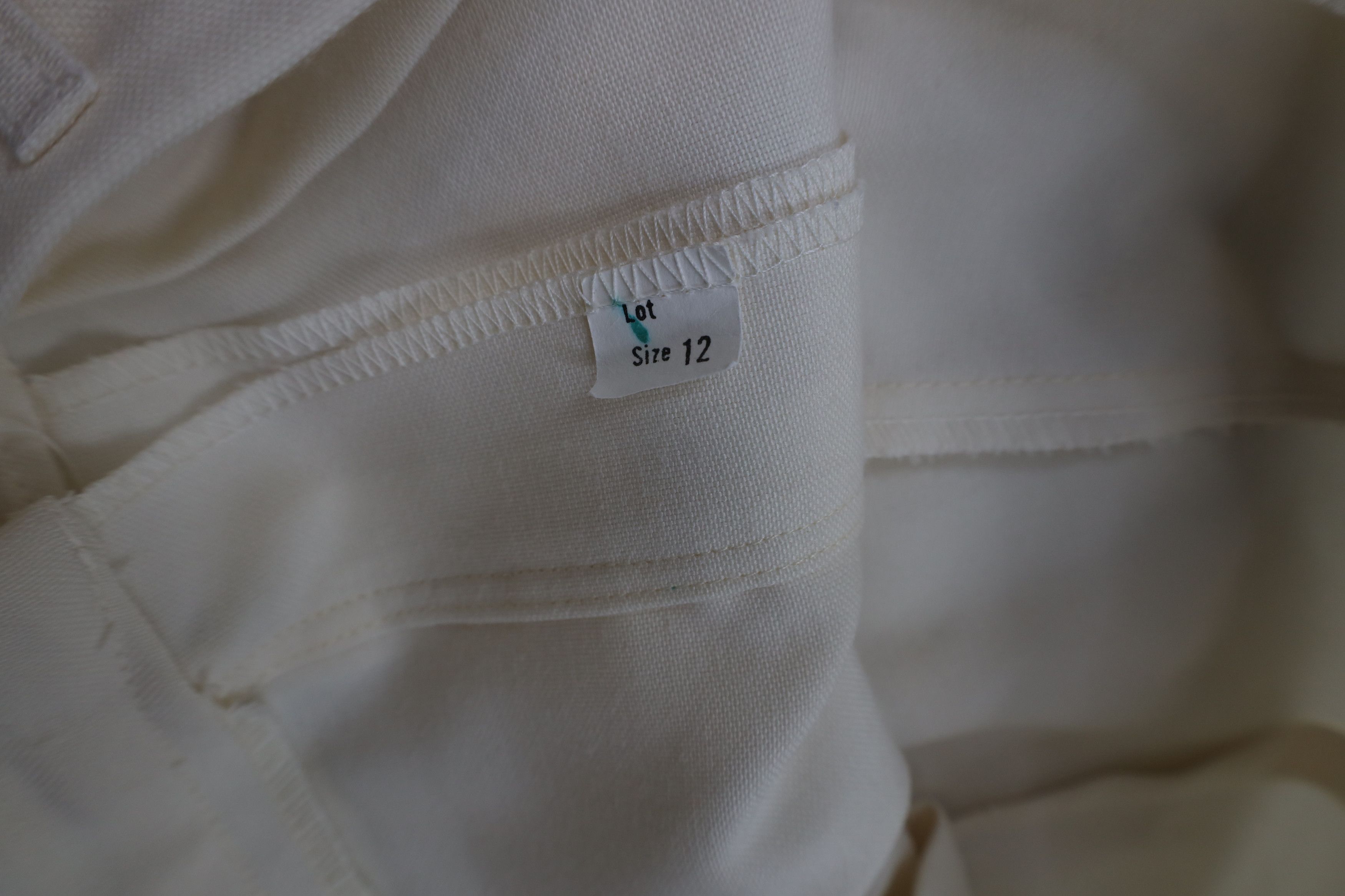 Vintage Vintage 90s Streetwear Sheer Tapered Leg Chinos Pants Cream Size 34" / US 12 / IT 48 - 7 Thumbnail