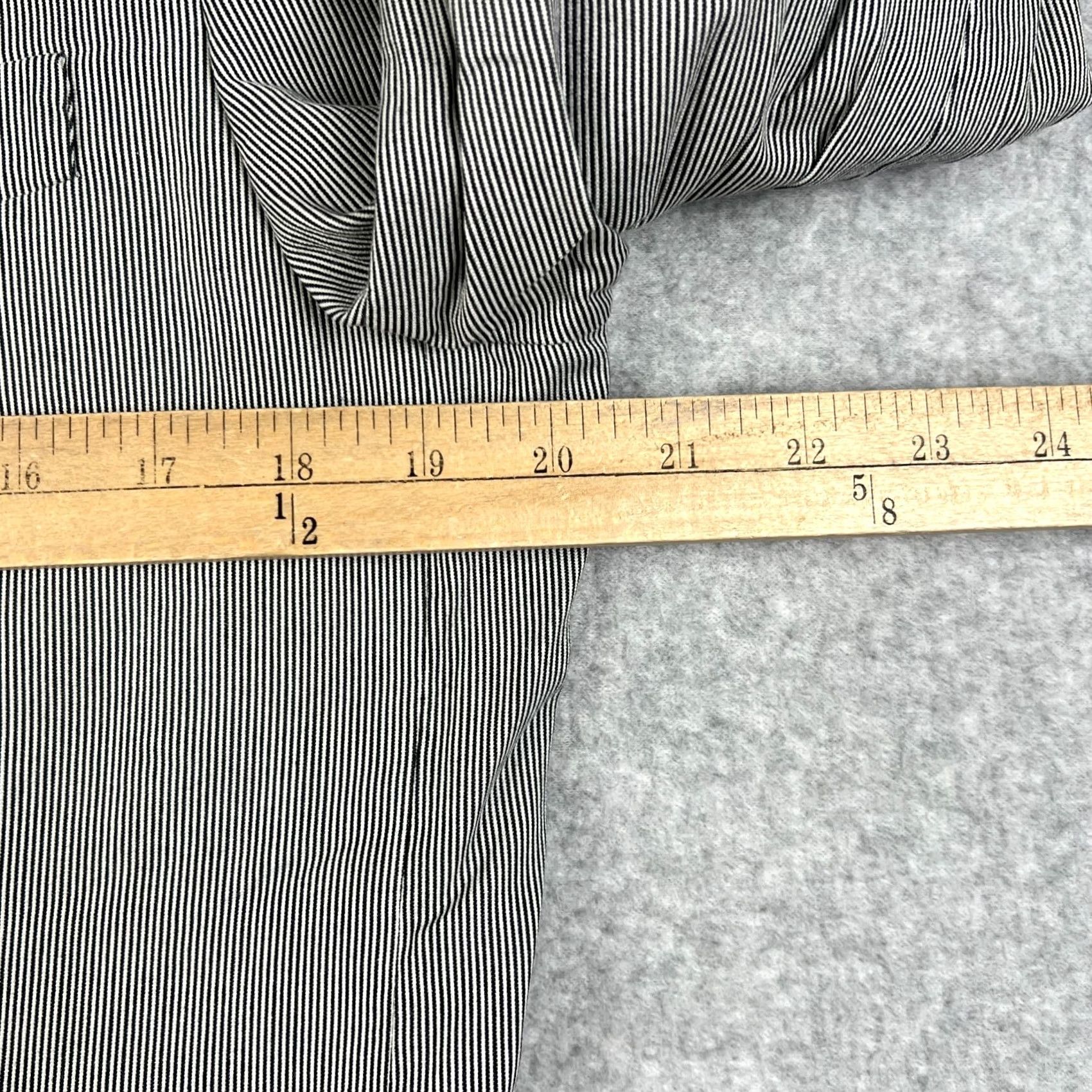 J.Crew J.CREW Ludlow Cotton Blazer Medium 40R Mens White Black Striped Sport Coat Size 40R - 7 Thumbnail