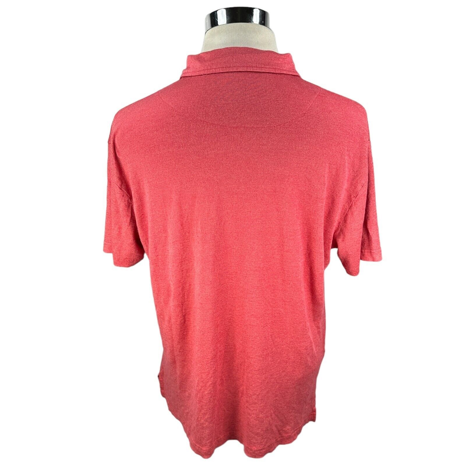 Rodd & Gunn Rodd & Gunn Polo Shirt Mens XL Pink Short Sleeve Linen Blend Size US XL / EU 56 / 4 - 2 Thumbnail