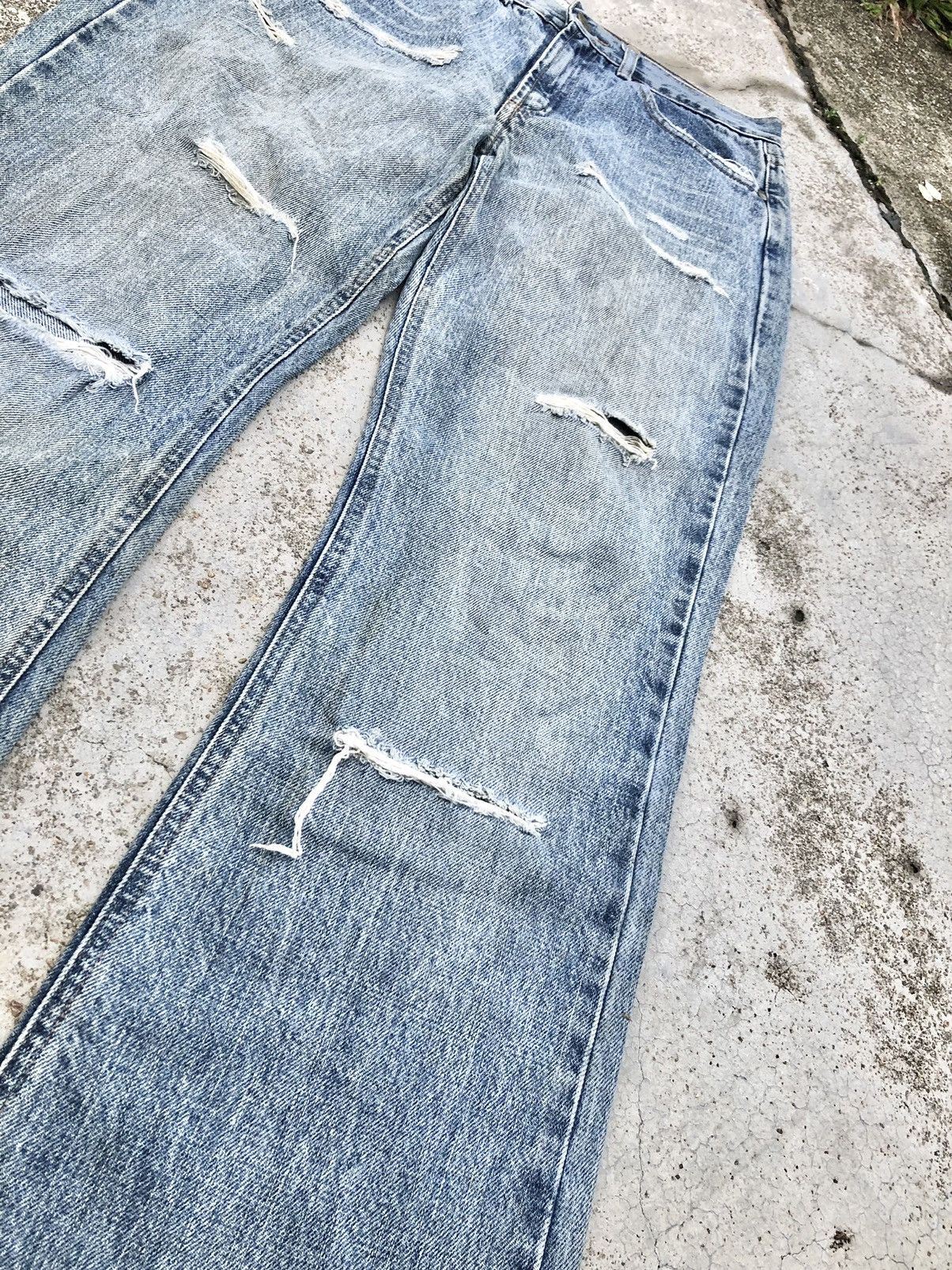 Hypebeast FLARED⚡️⚡️TEQUILA DISTRESSED JEANS Size US 30 / EU 46 - 5 Thumbnail