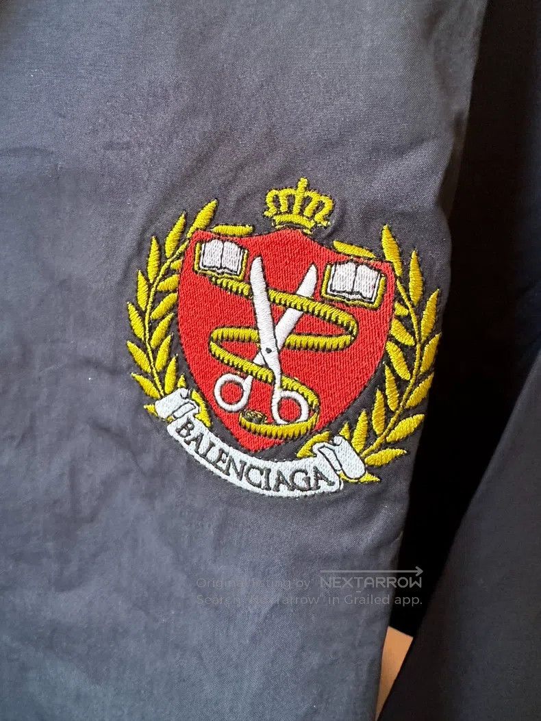Balenciaga Balenciaga Embroidered Wheat Logo Long Sleeve Shirt Jacket Size XS / US 0-2 / IT 36-38 - 5 Thumbnail
