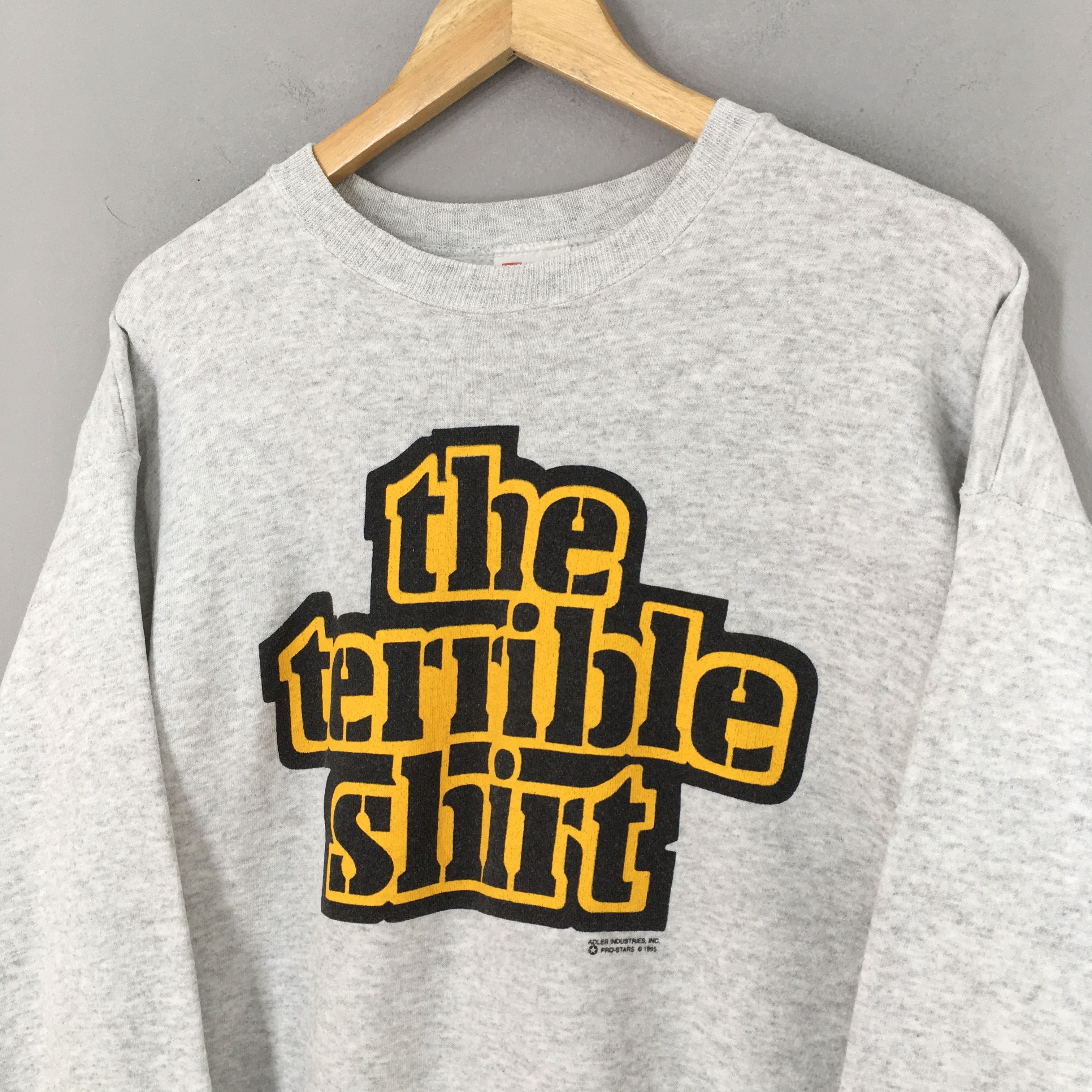 Hanes Vintage 90s The Terrible Shirt Quotes Sweatshirt Large Size US L / EU 52-54 / 3 - 3 Thumbnail