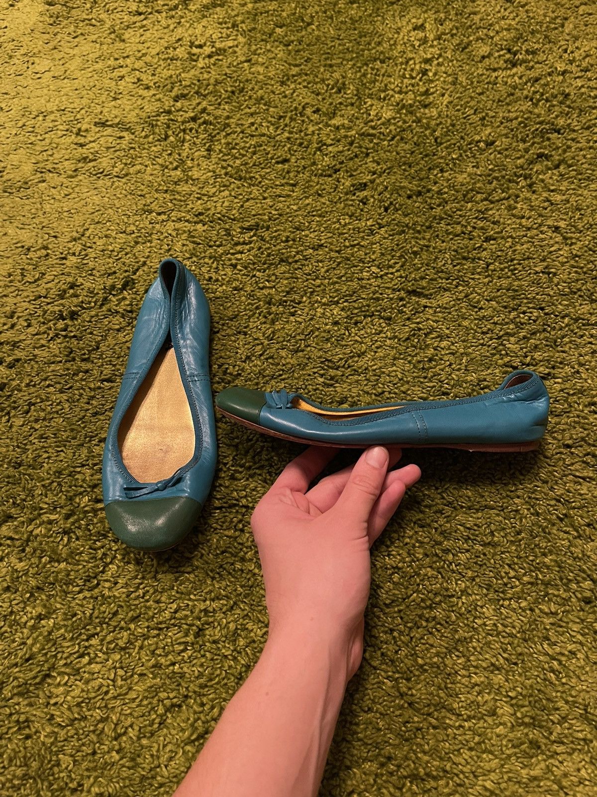 Prada × Vintage Prada 2000s vintage real leather ballet flats Size US 6 / IT 36 - 1 Thumbnail
